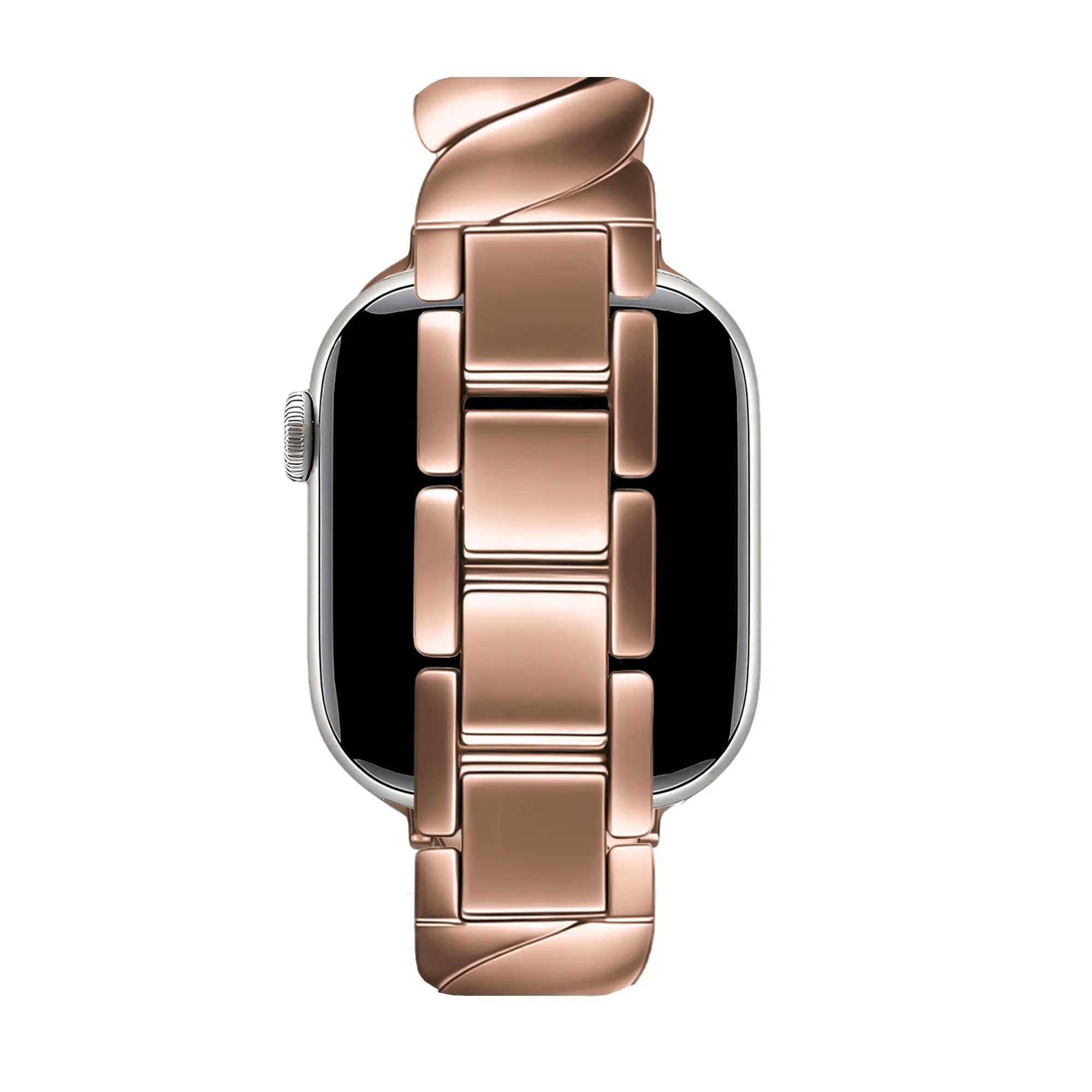 Bandz Apple Watch luxe metalen band 'Twisted' (rosé goud)