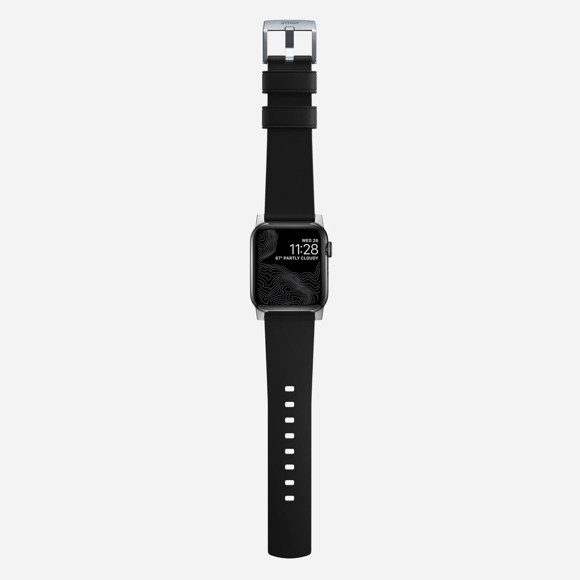 Nomad Active Pro Apple Watch hybride bandje (zwart/zilver)