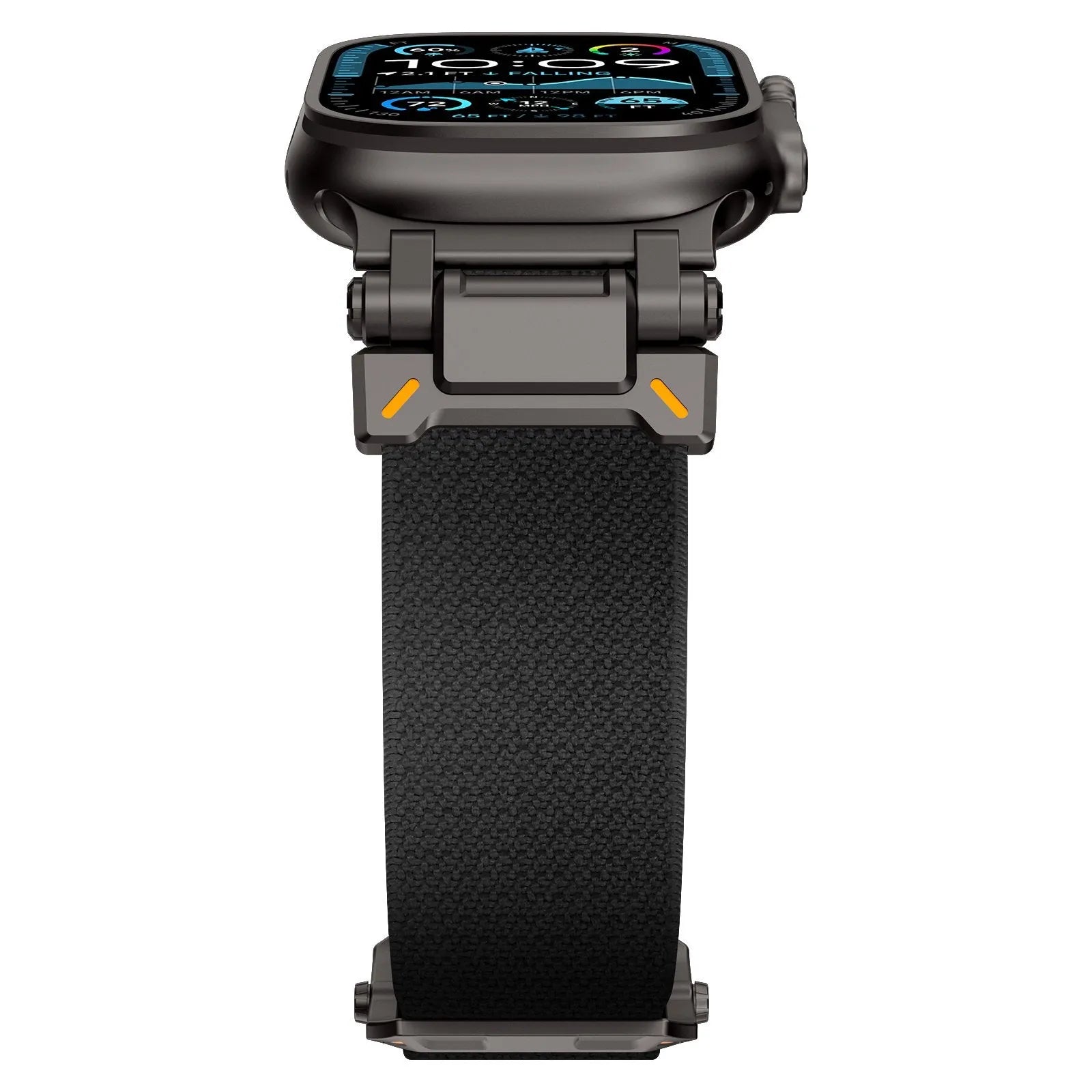Apple Watch 'Explorer' polyester band (zwart met zwart)