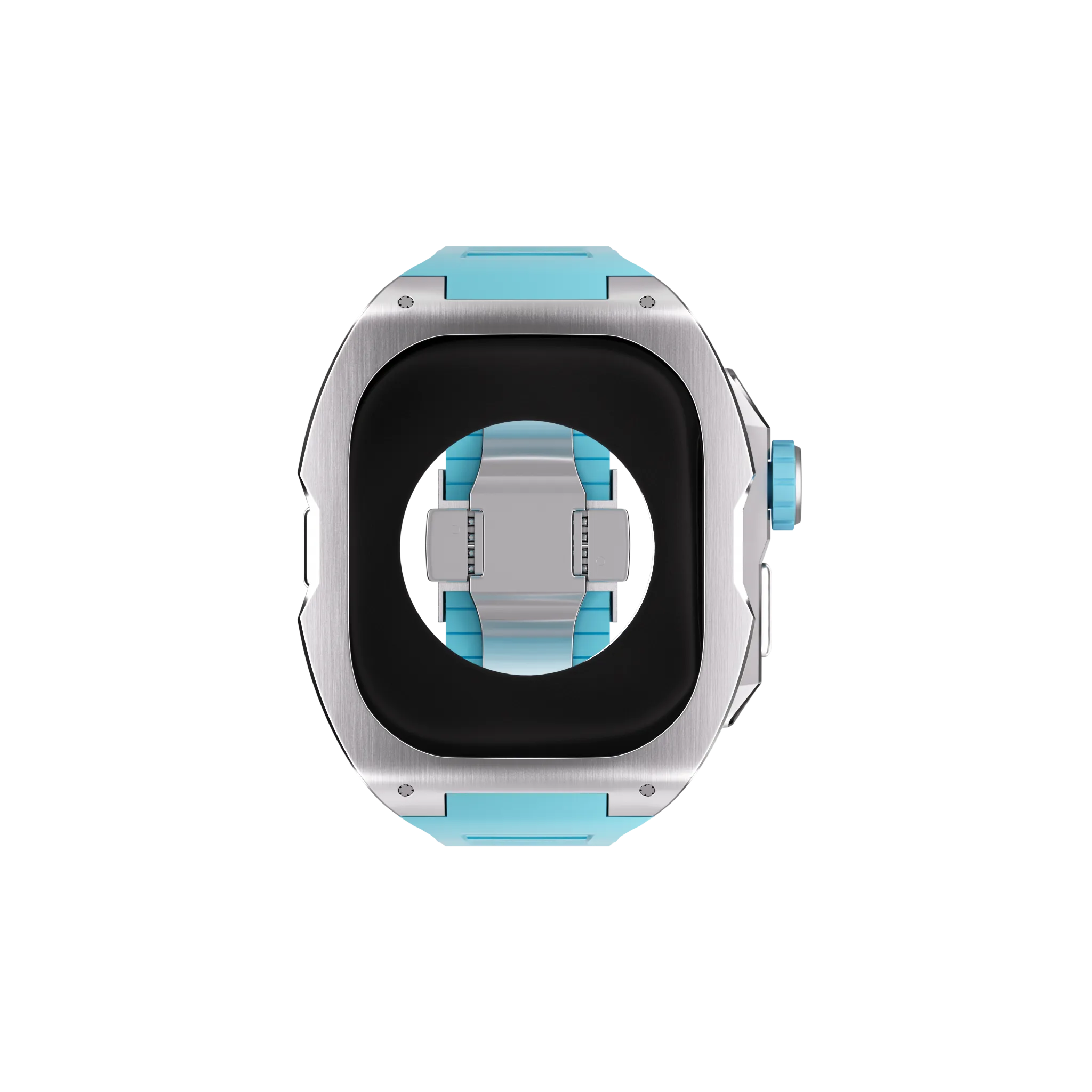 Reqior Apple Watch Ultra case met rubberen band (blauw)