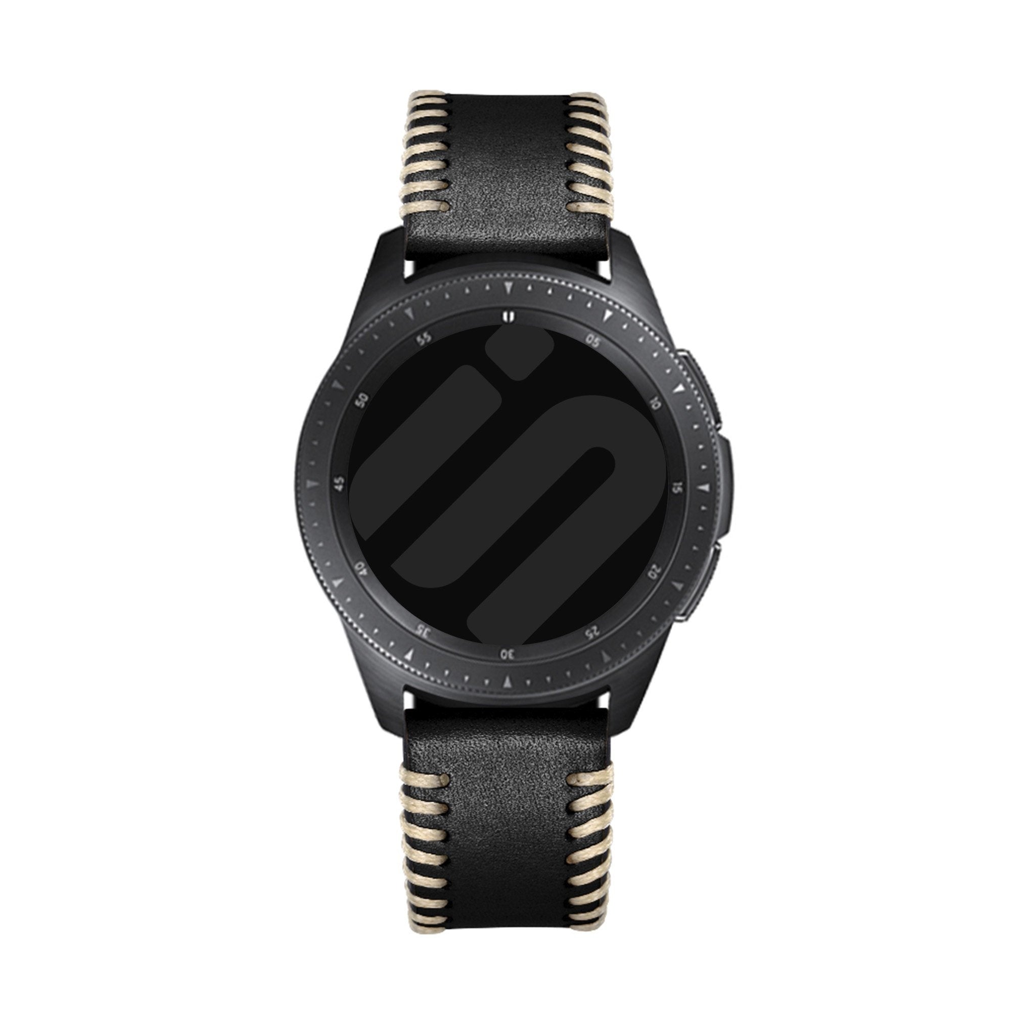 Huawei Watch 5 - 46mm Stitched leren band (zwart)
