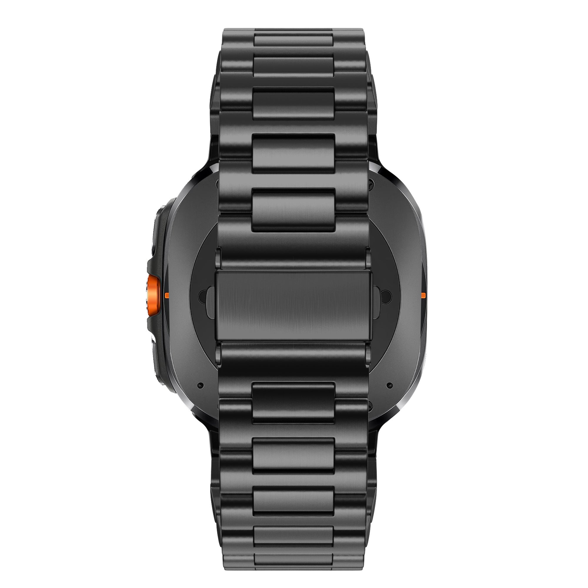 Bandz Samsung Galaxy Watch Ultra stalen schakel band 'Deluxe' (zwart)