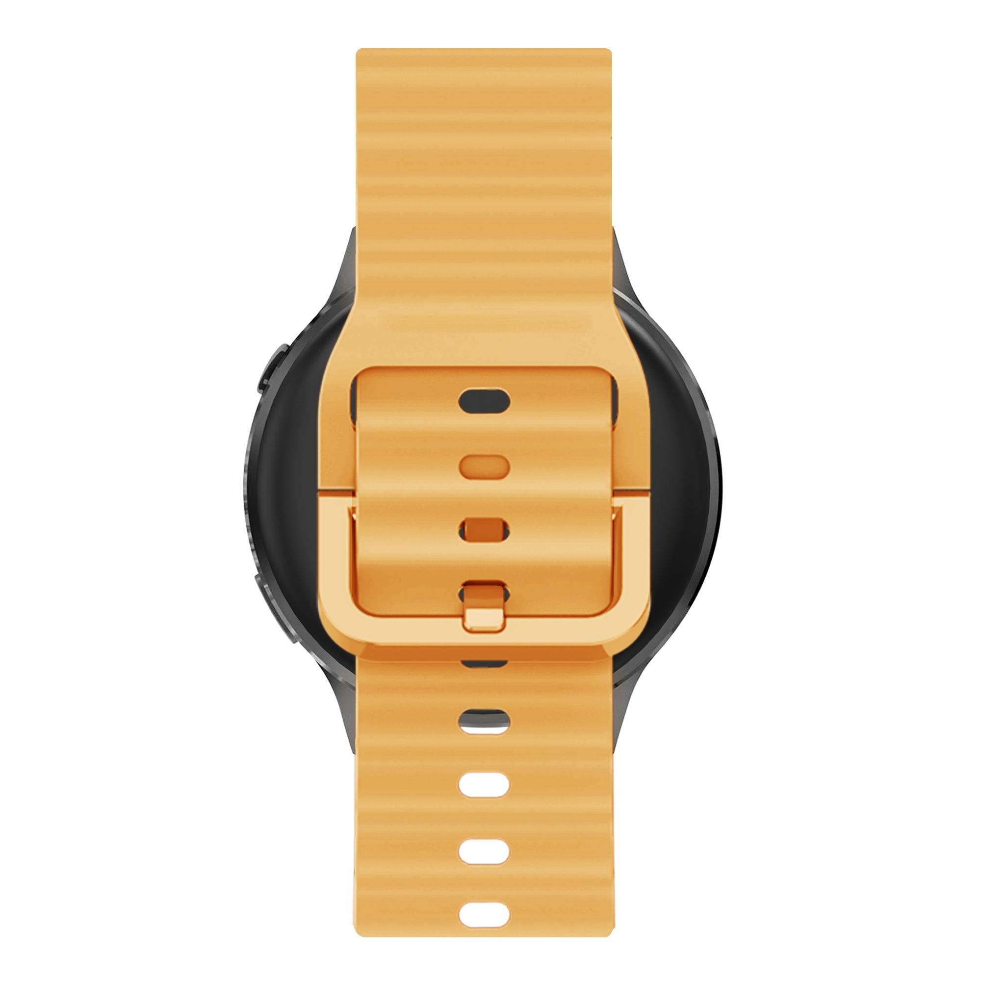 Bandz Garmin Bounce 2 siliconen band 'Wave' (Donkergeel)