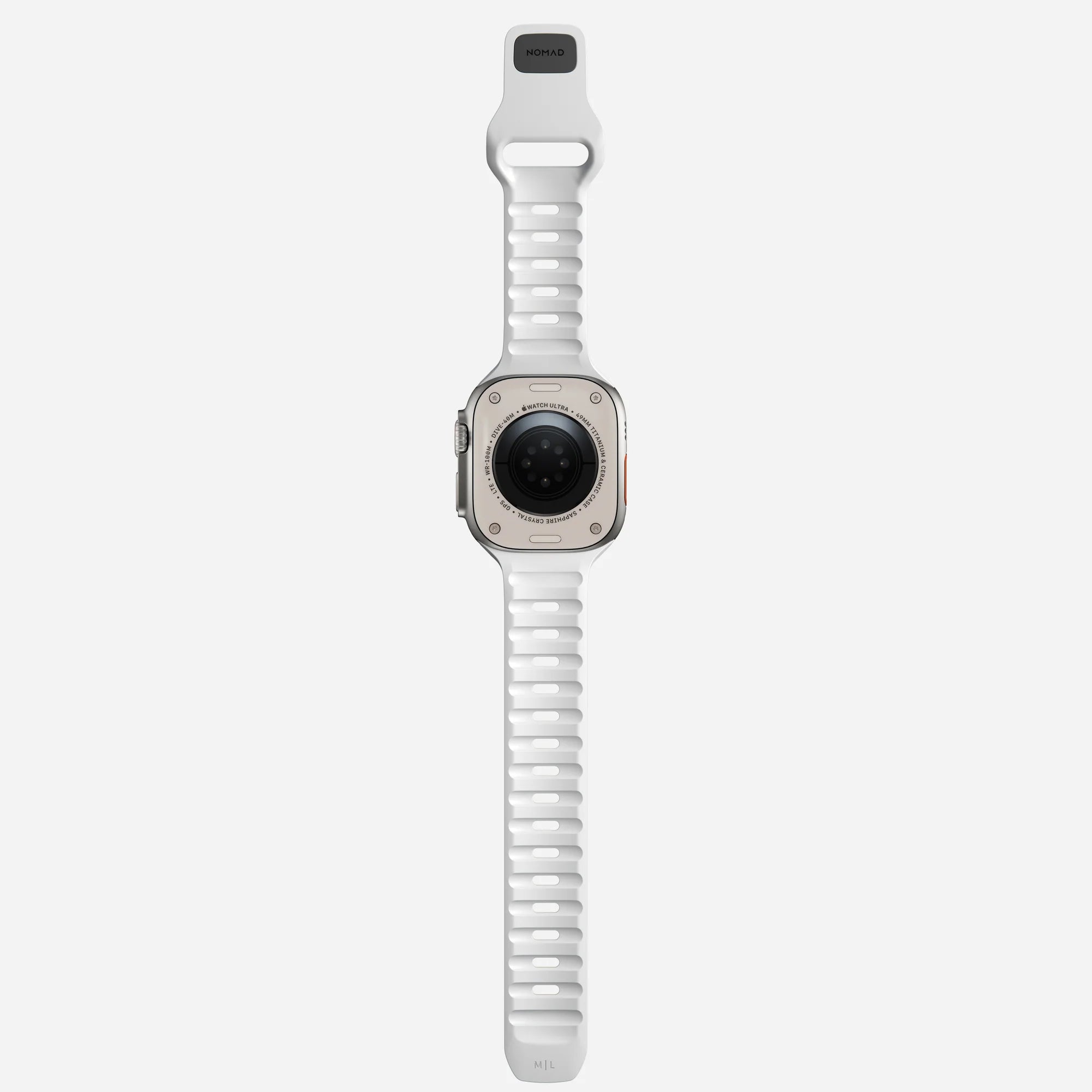 Nomad Sport Apple Watch siliconen bandje (wit)