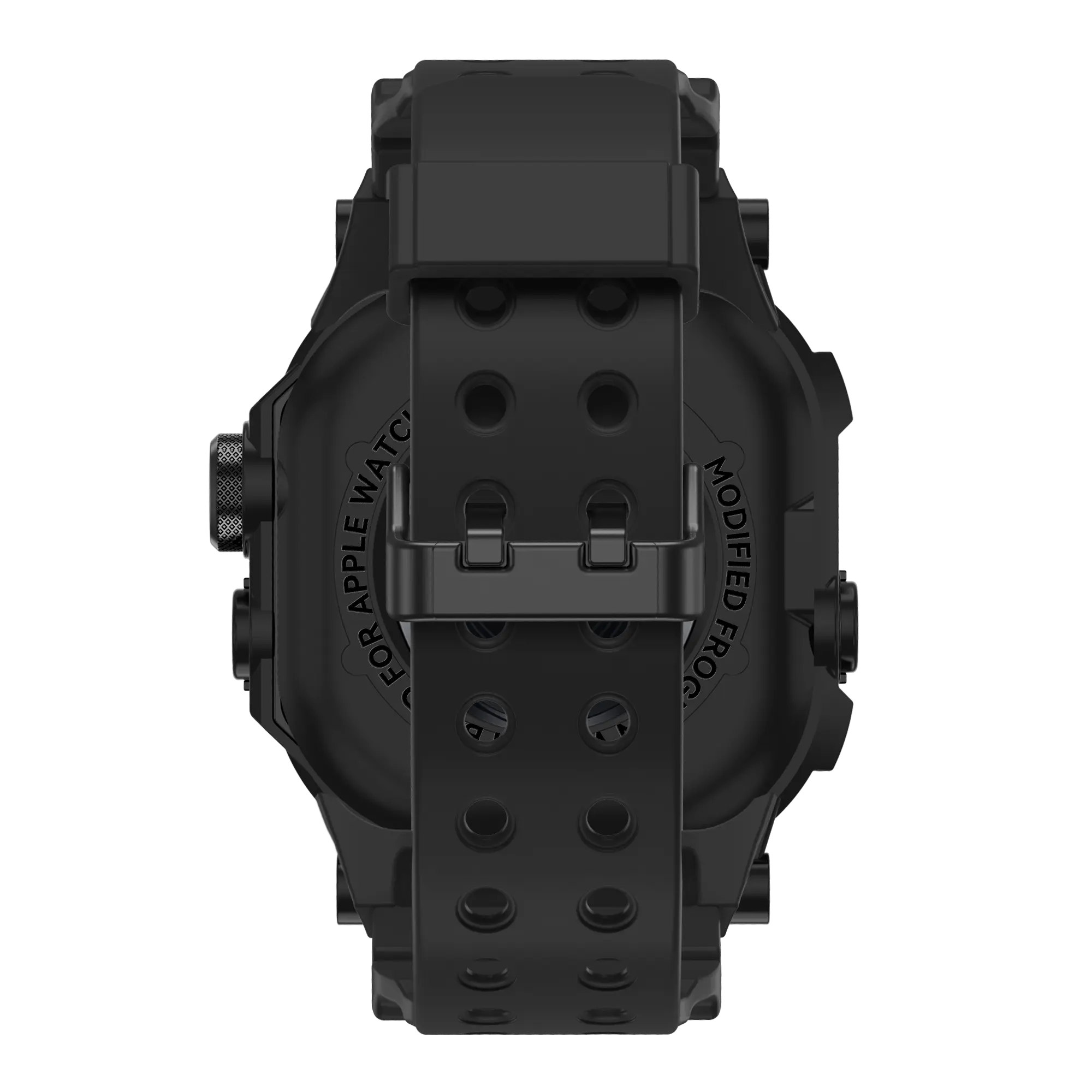 Bandz Apple Watch Ultra TPU band met case (zwart met zwart)