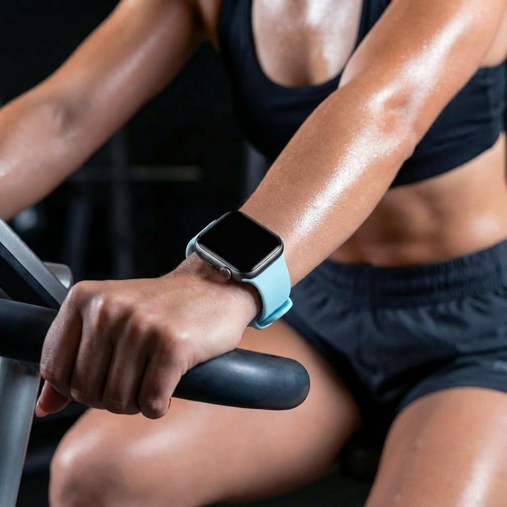 Apple Watch sport bandje (lichtblauw)