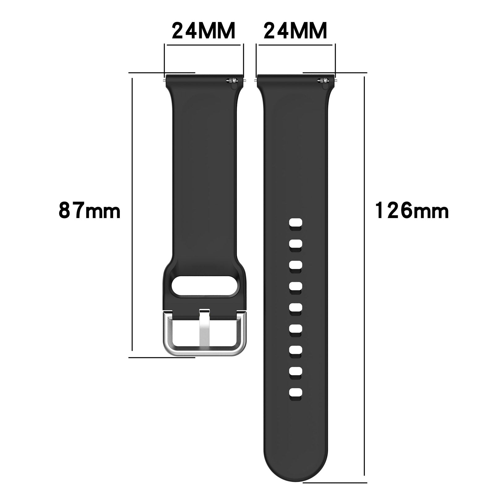 Coros Apex 4 - 46mm Silicone Buckle Strap (Red)