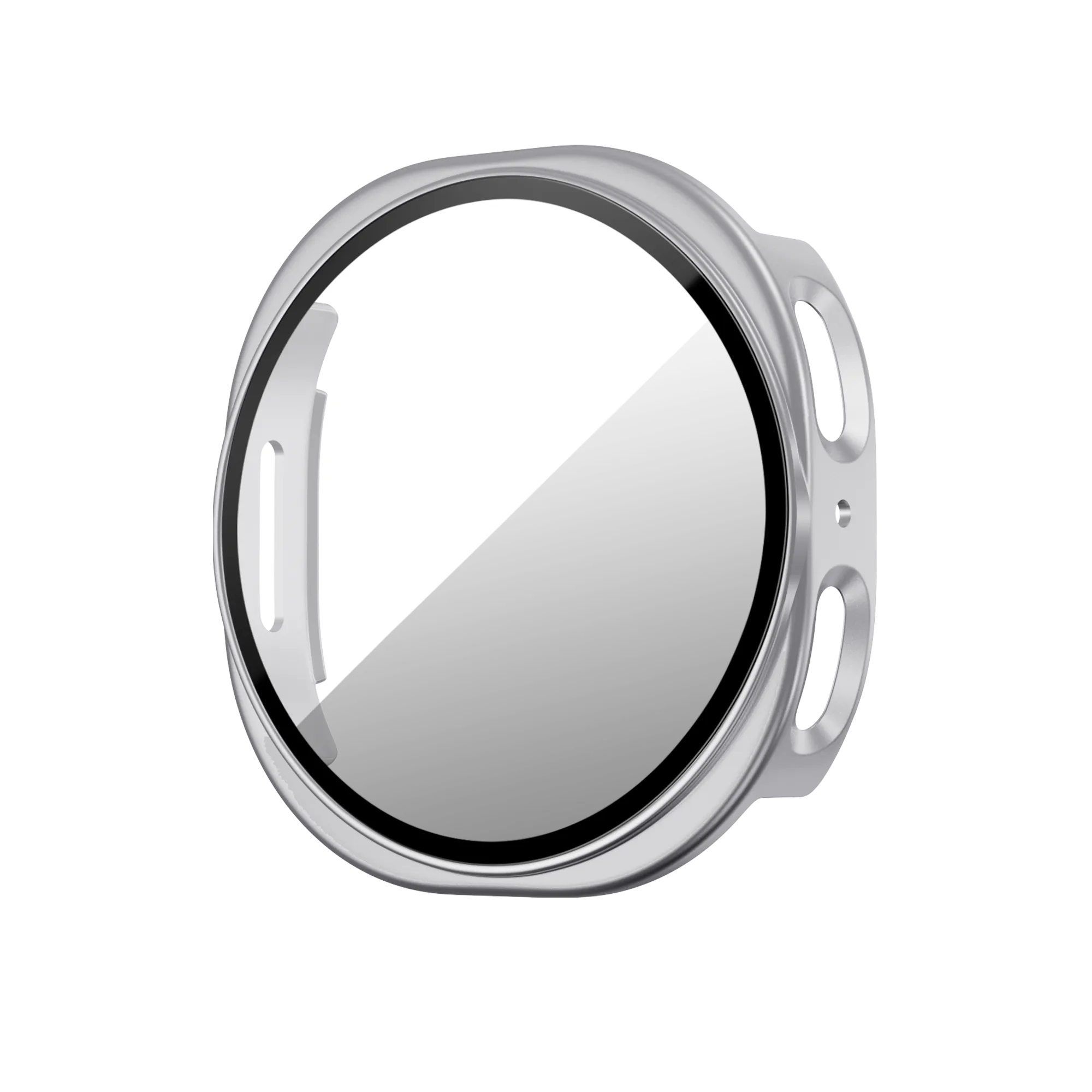 Bandz Samsung Galaxy Watch 8 - 44mm PC hoesje met glas (zilver)