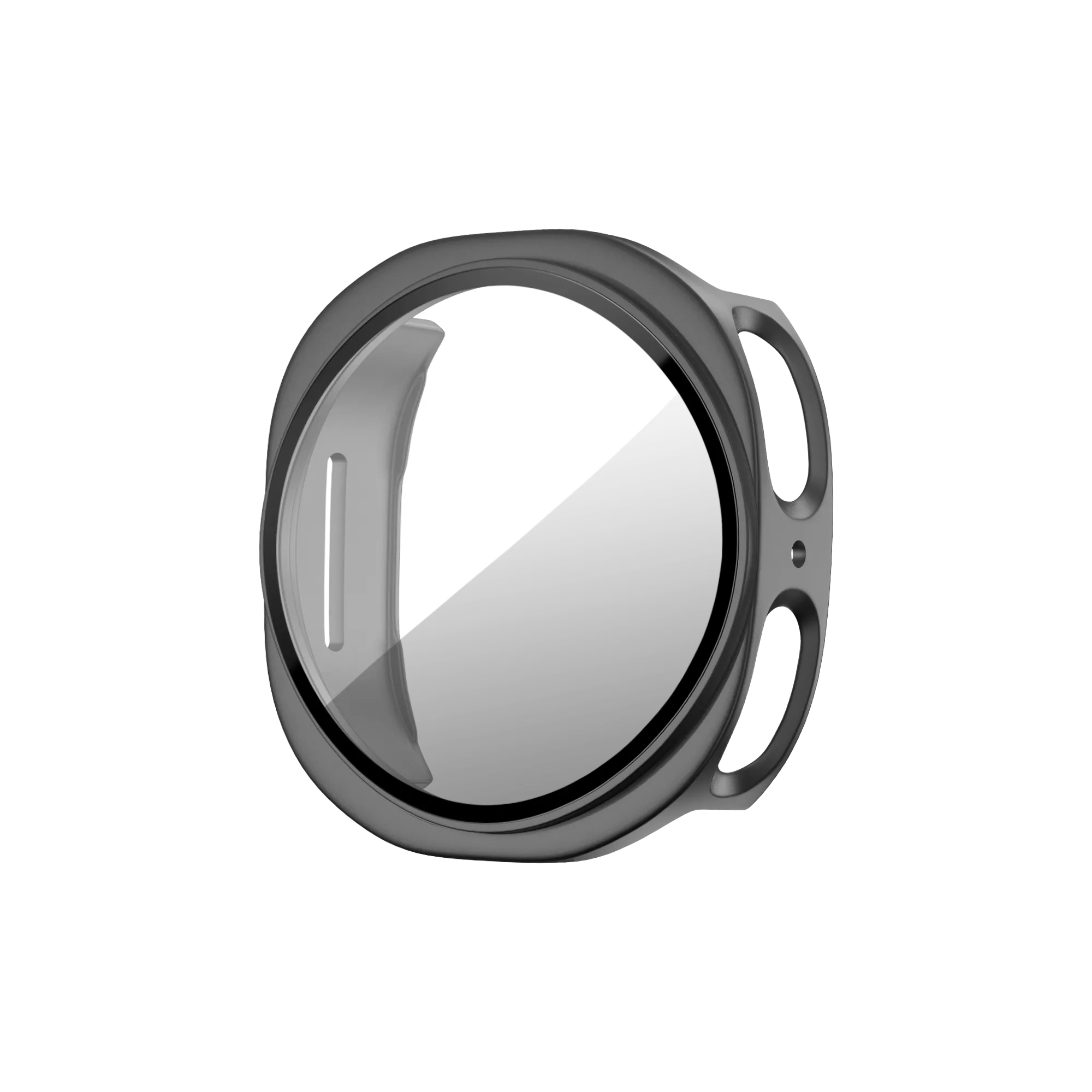 Bandz Samsung Galaxy Watch 8 - 44mm PC hoesje met glas (titanium grijs)
