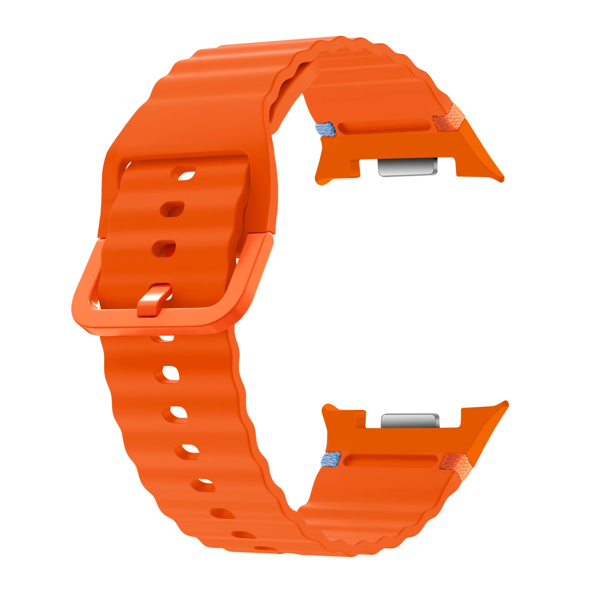 Samsung Galaxy Watch 8 Classic wave siliconen bandje (oranje)
