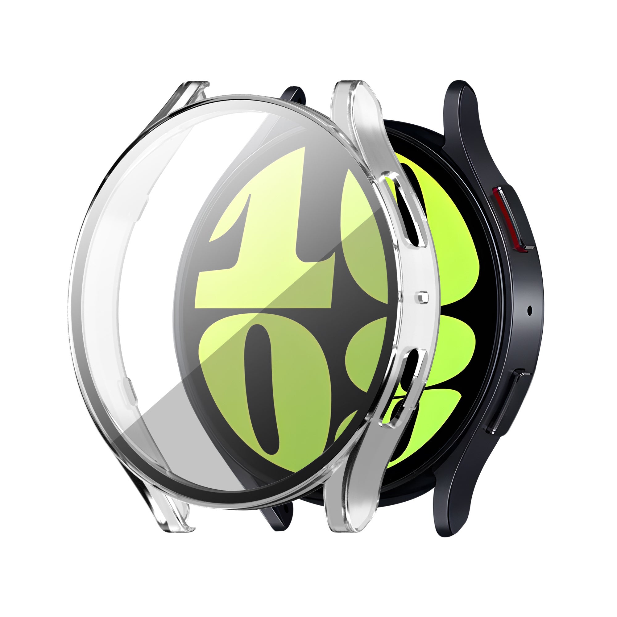 Samsung Galaxy Watch 6 44mm PC hard case met glas (zwart)