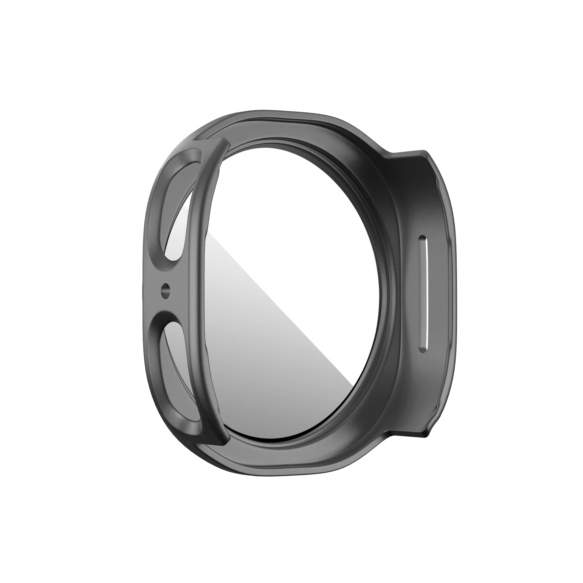 Bandz Samsung Galaxy Watch 8 - 44mm PC hoesje met glas (titanium grijs)