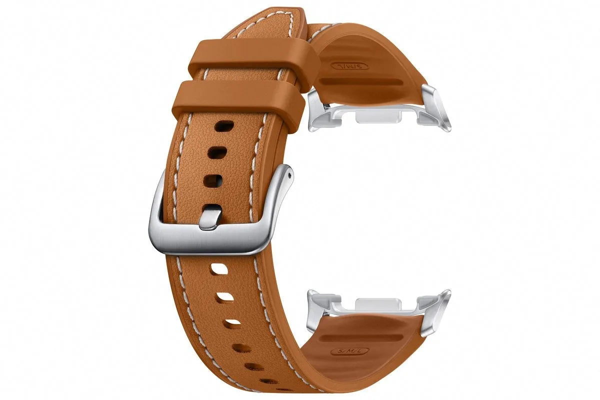 Leather Original Hybrid Strap, camel, without a watch, 3/4 front view