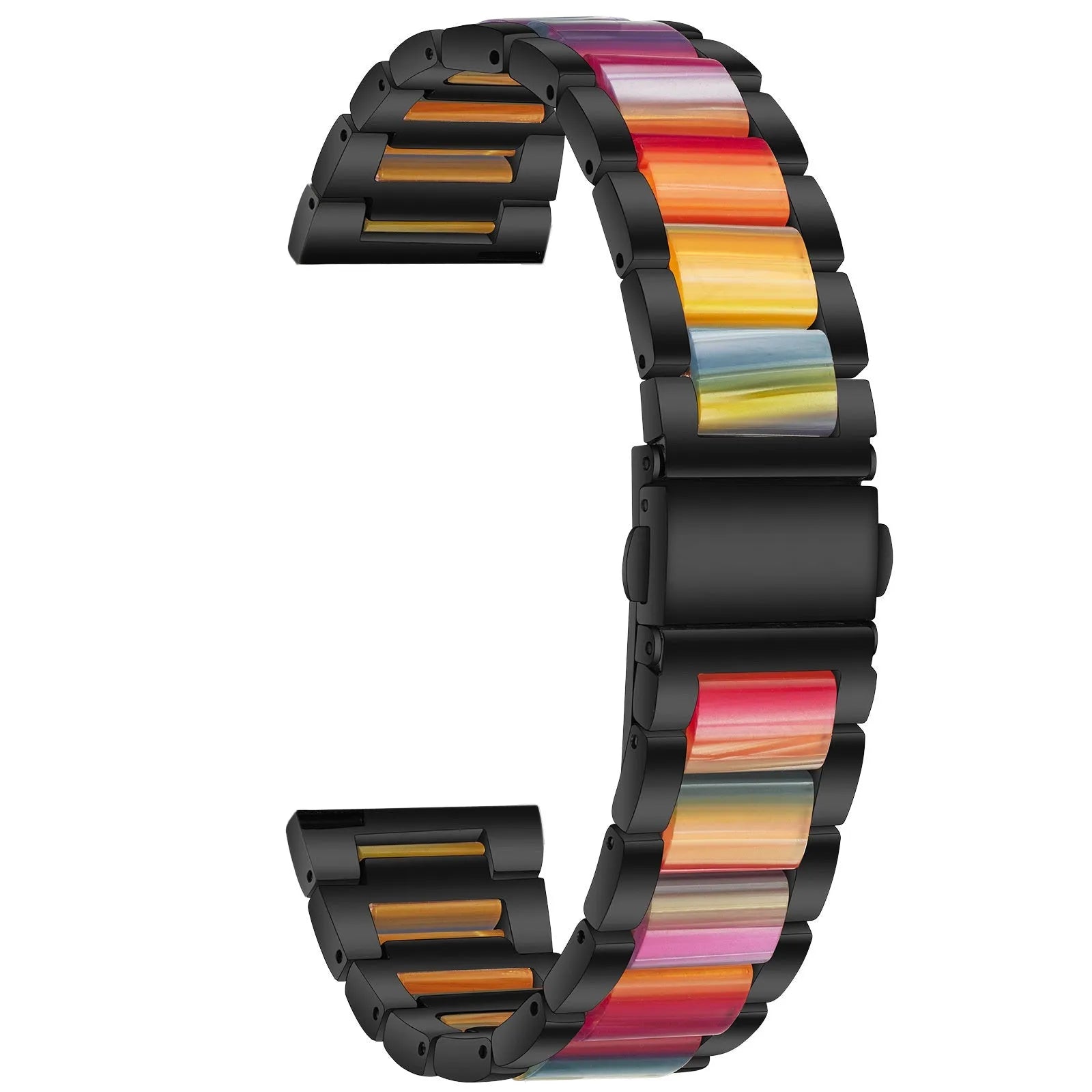 Amazfit GTR Mini stalen resin bandje (zwart/kleurrijk)