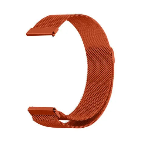 Milanese Strap, orange, without a watch, 3/4 front view