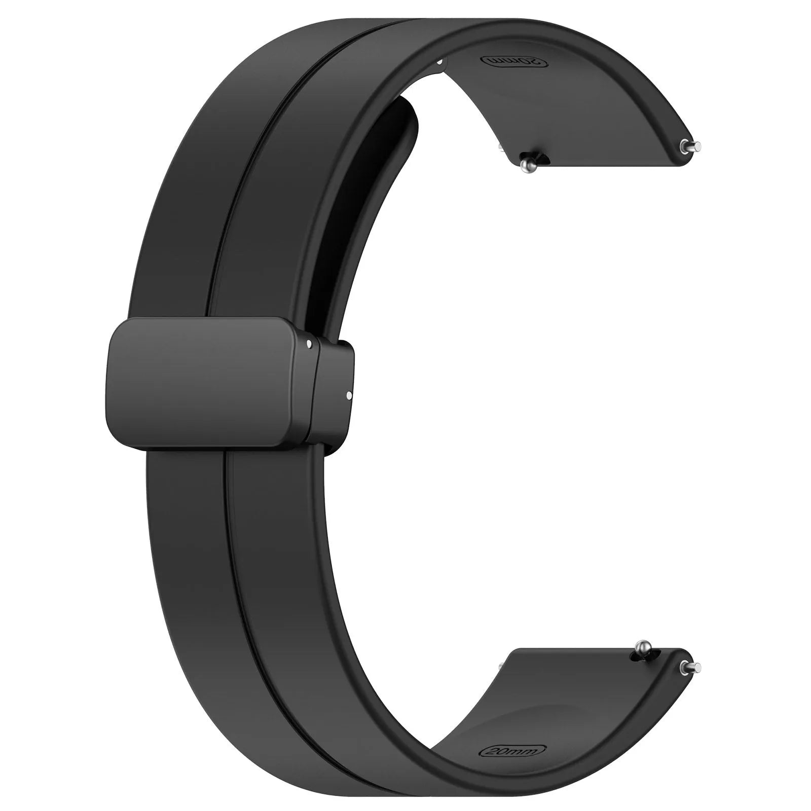 Coros Apex 46mm d-buckle siliconen bandje (zwart)