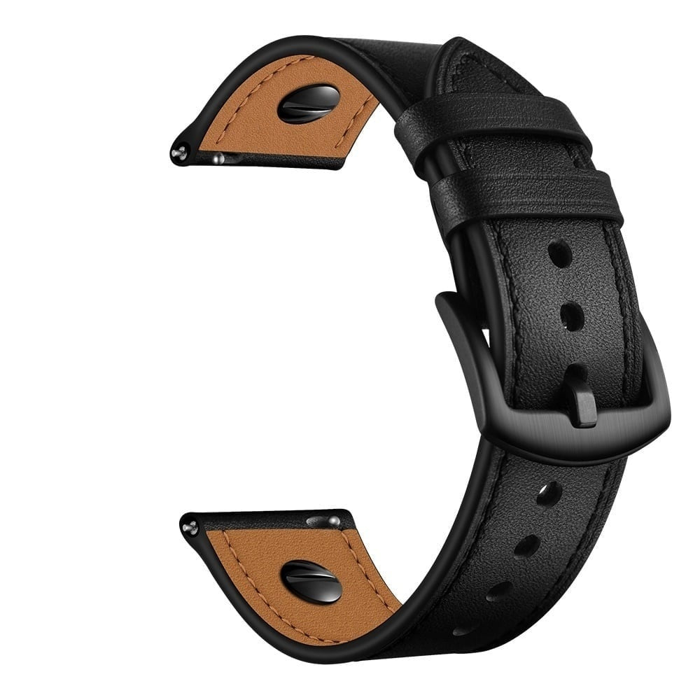 Huawei Watch 5 - 46mm geschroefde leren bandje (zwart)