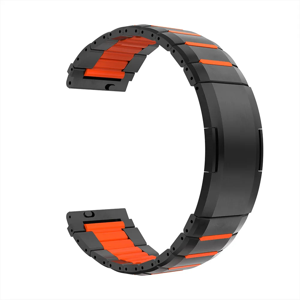 Oppo Watch X 'One Push' stalen hybrid band (zwart/oranje)