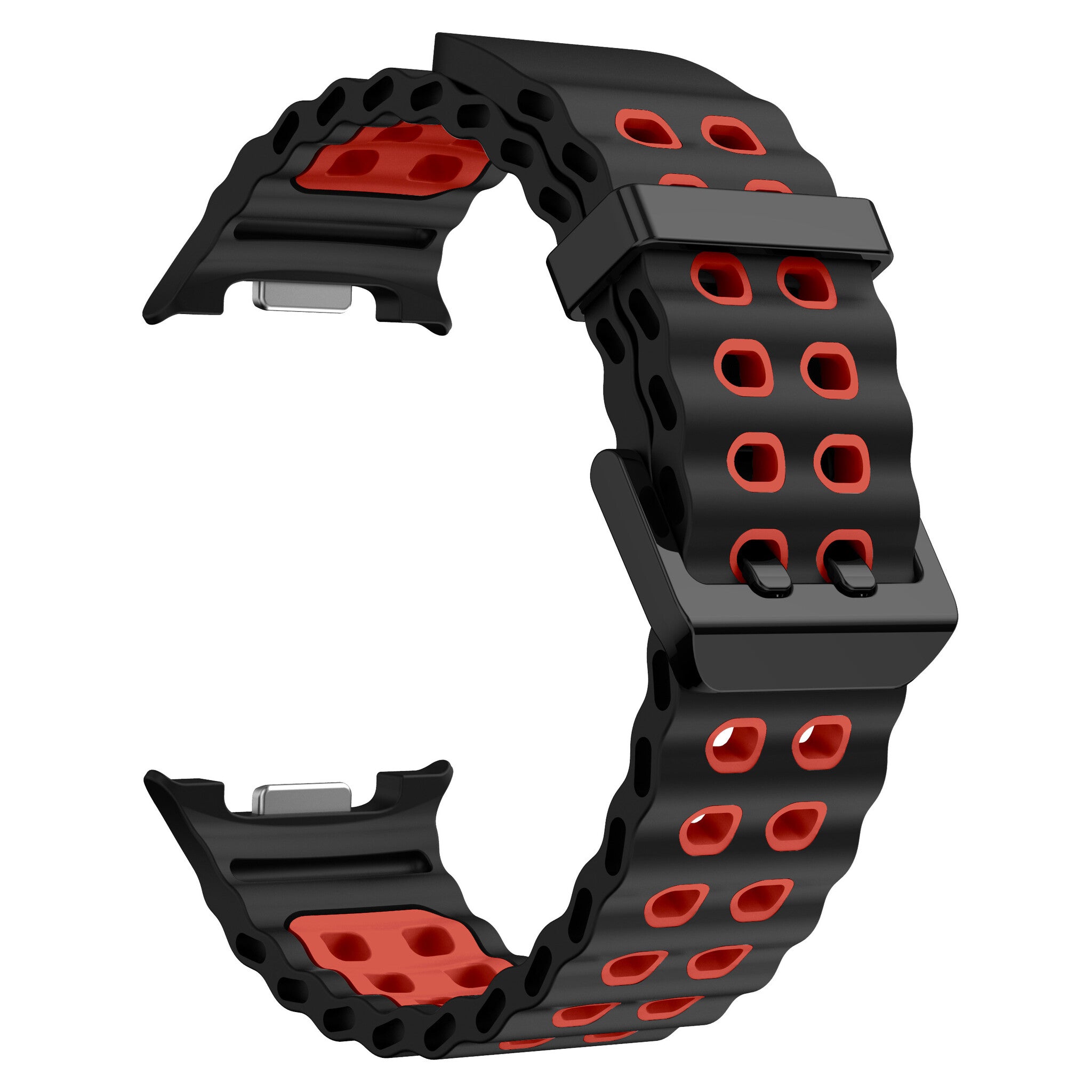 Samsung Galaxy Watch 9 - 44mm Ocean bandje (zwart/rood)
