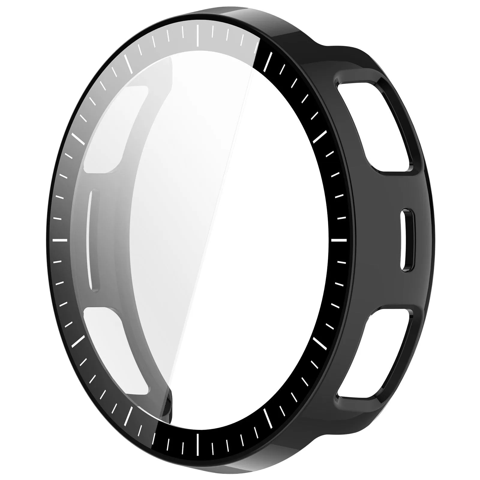 Amazfit Active 3 Premium PC case met glas (zwart)