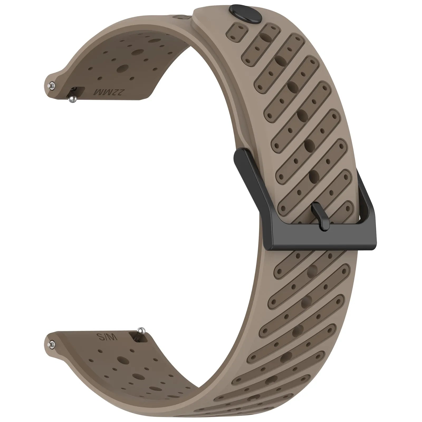 Suunto Vertical 2 striped silicone band (bruin)