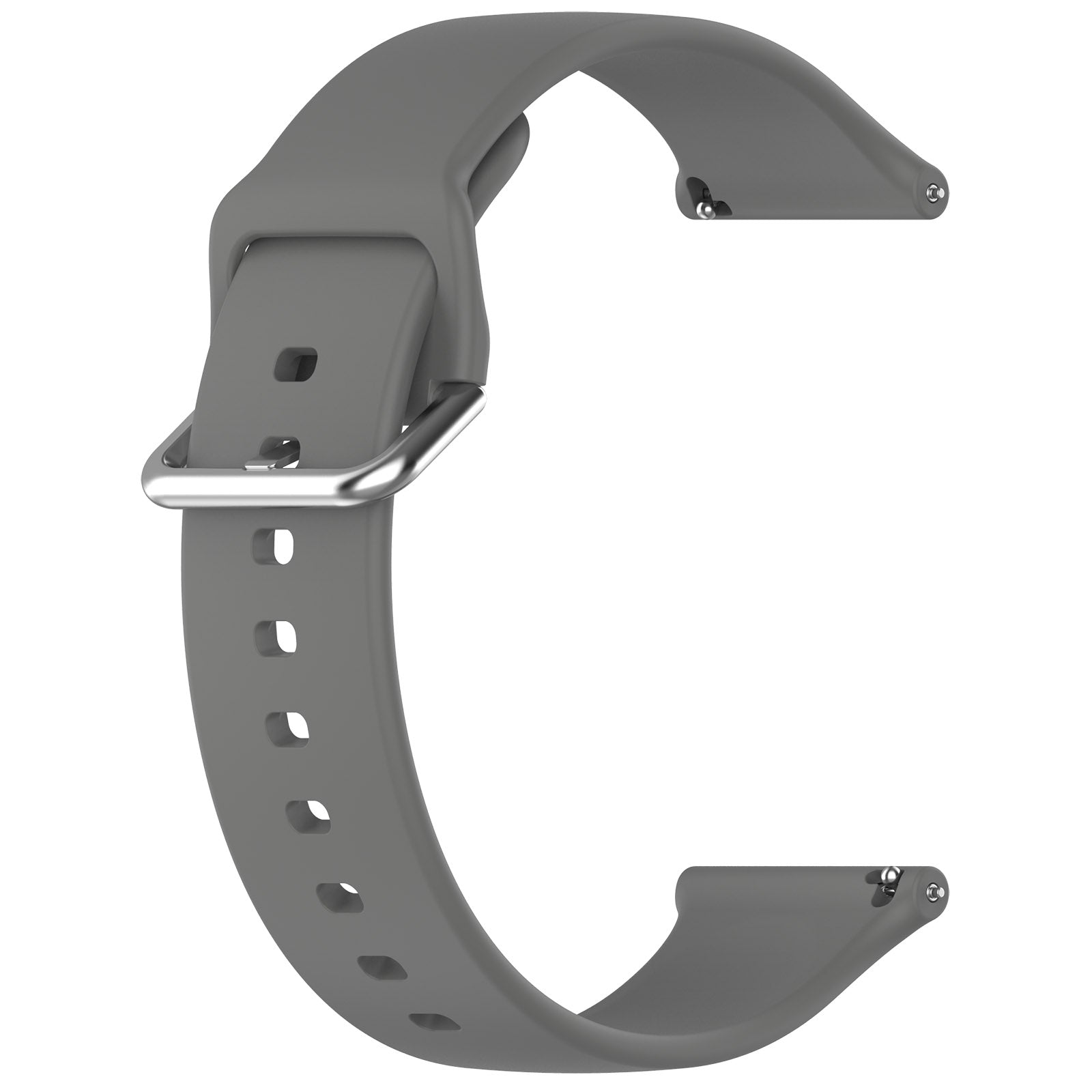Universeel 24mm siliconen gesp band (donkergrijs)