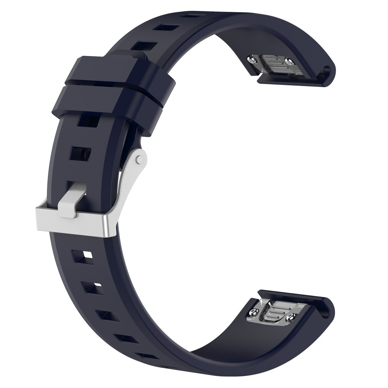 Garmin Quatix 8 - 47mm glossy silicone band (donkerblauw)