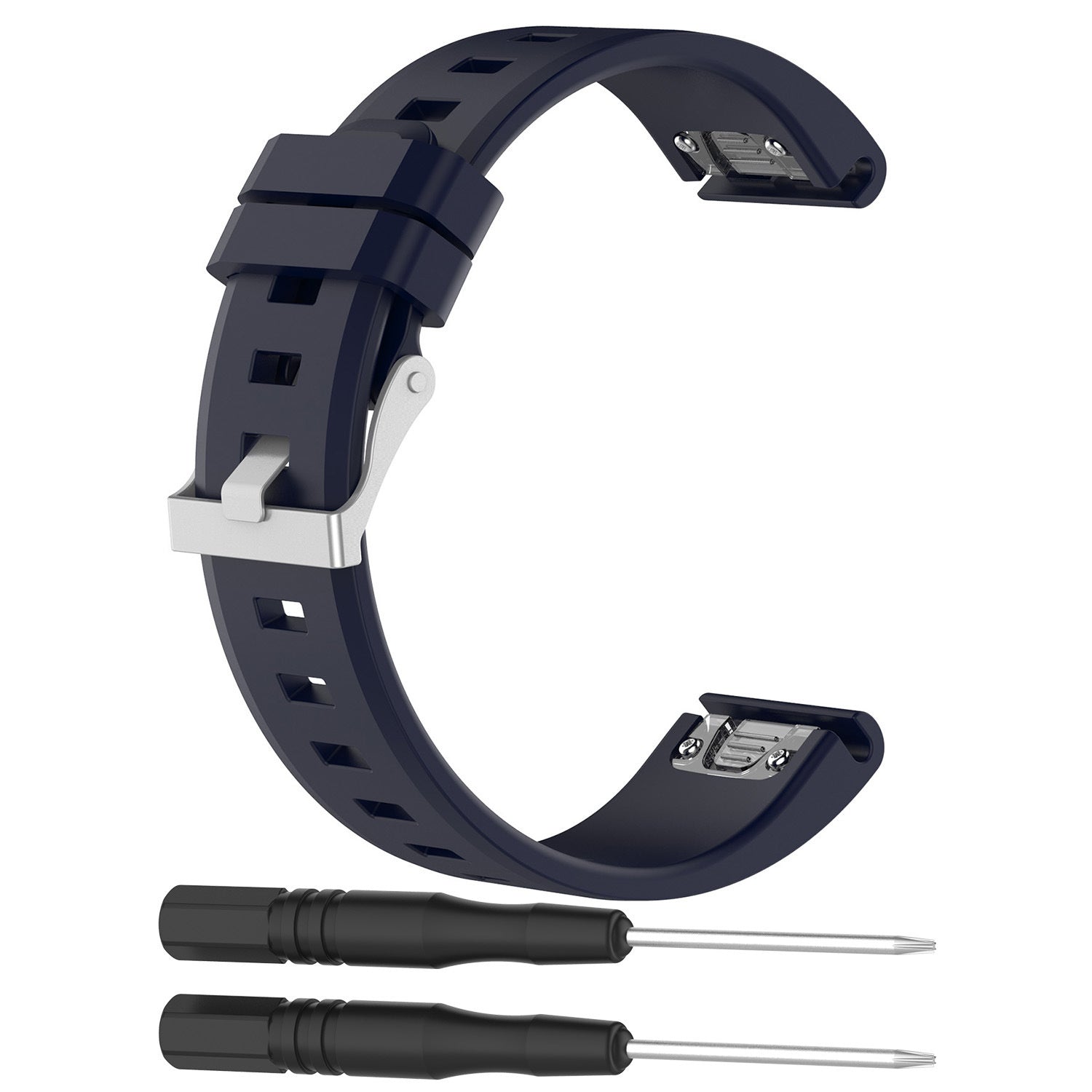 Garmin Approach S70 - 42mm glossy silicone band (donkerblauw)