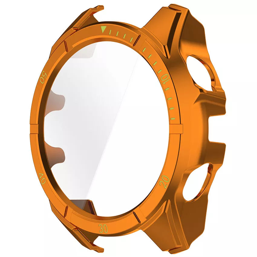 Garmin Fenix 8 - 51mm AMOLED hard case met glas (oranje/groen)