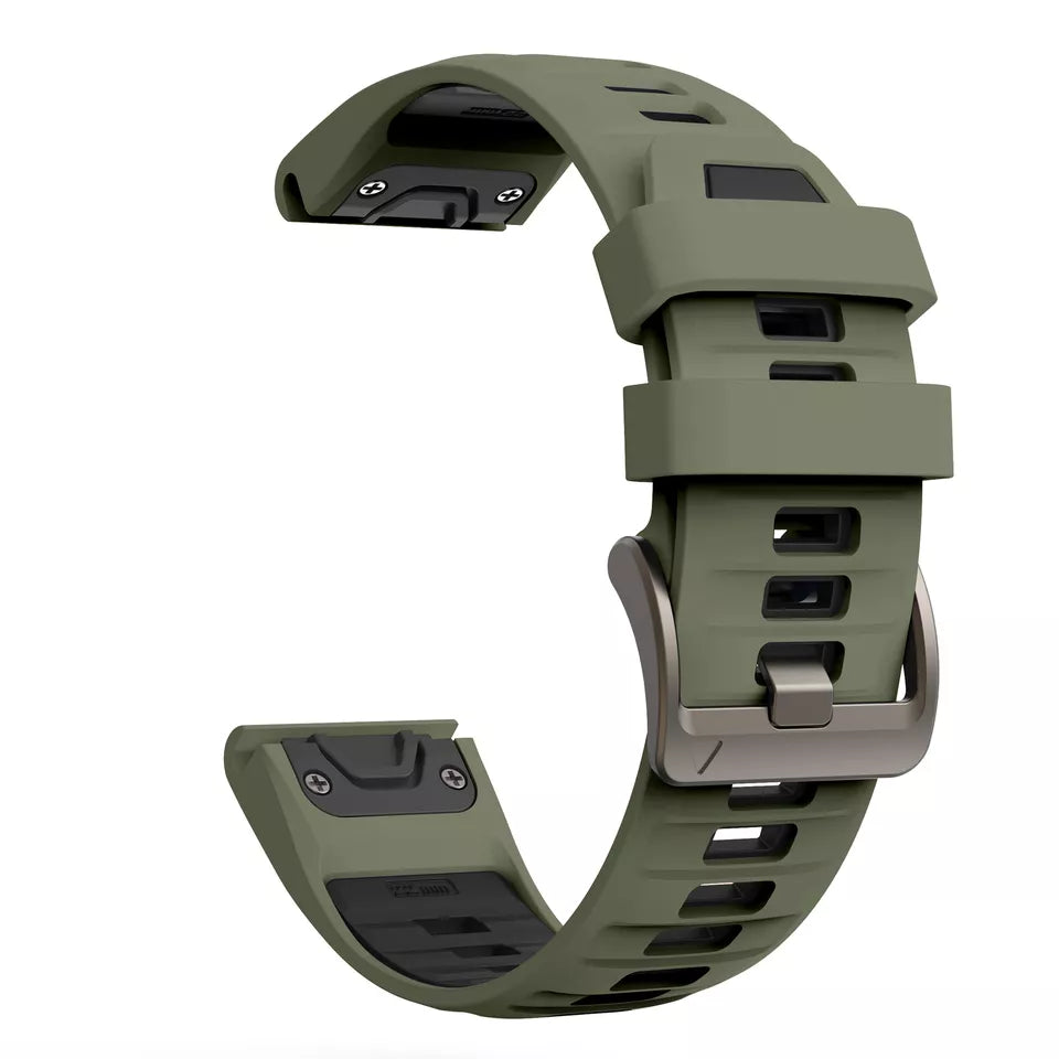 Garmin Fenix 5x / 6x sport gesp band (olijfgroen/zwart)