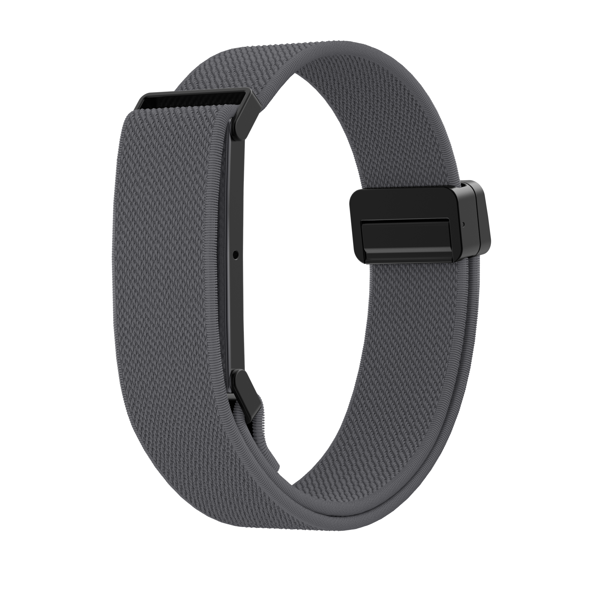 Bandz Fitbit Air biceps nylon band met D-buckle (donkergrijs)