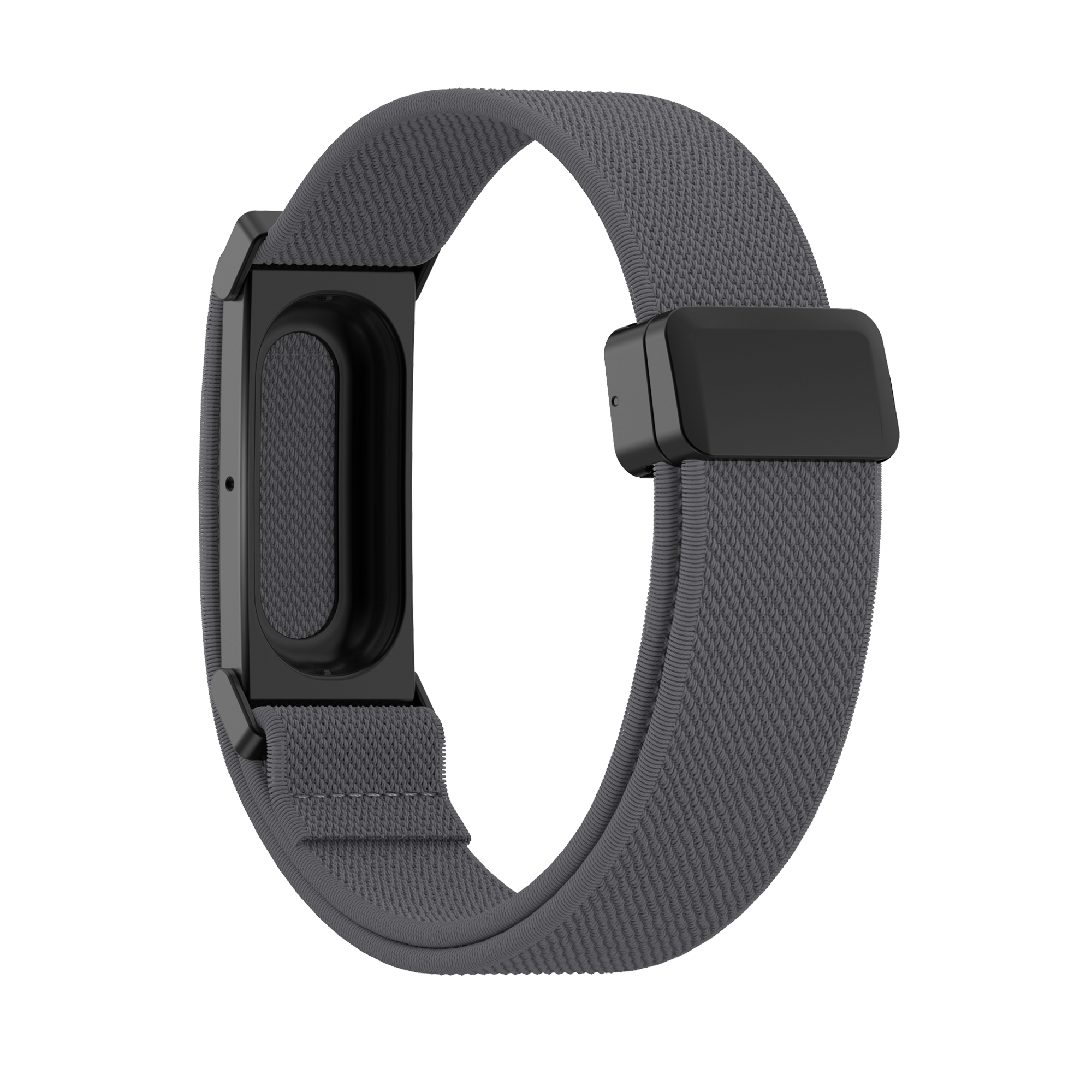 Bandz Fitbit Air biceps nylon band met D-buckle (donkergrijs)