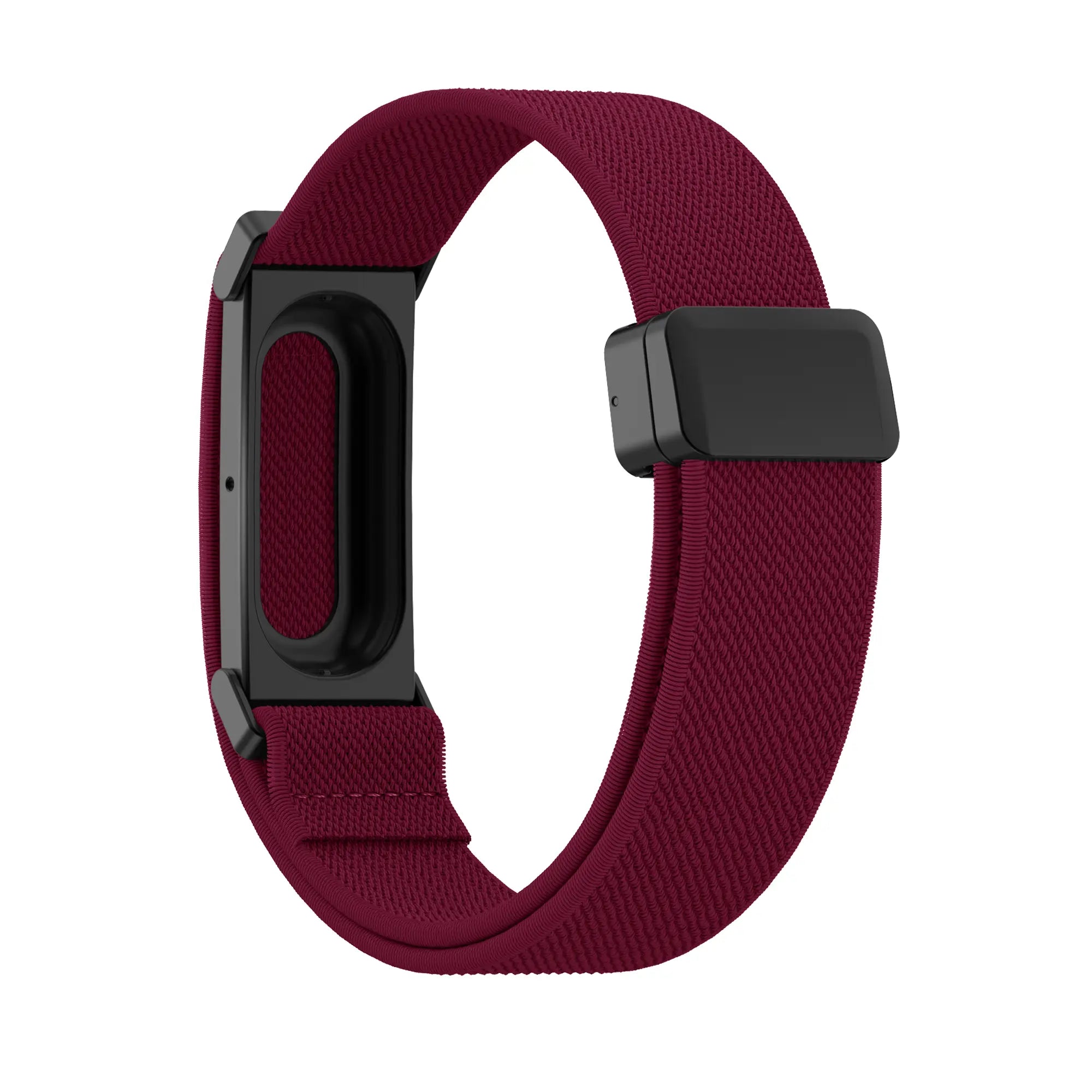 Bandz Fitbit Air nylon band met D-buckle (wijnrood)