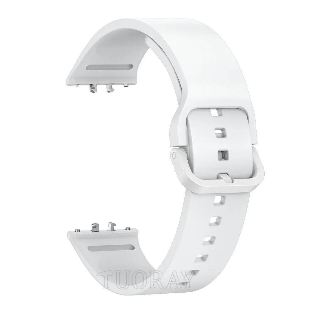 Silicone Strap, white, without a watch, 3/4 front view