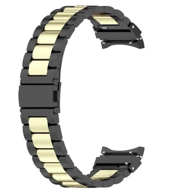 Steel Strap, black/gold, without a watch, 3/4 front view