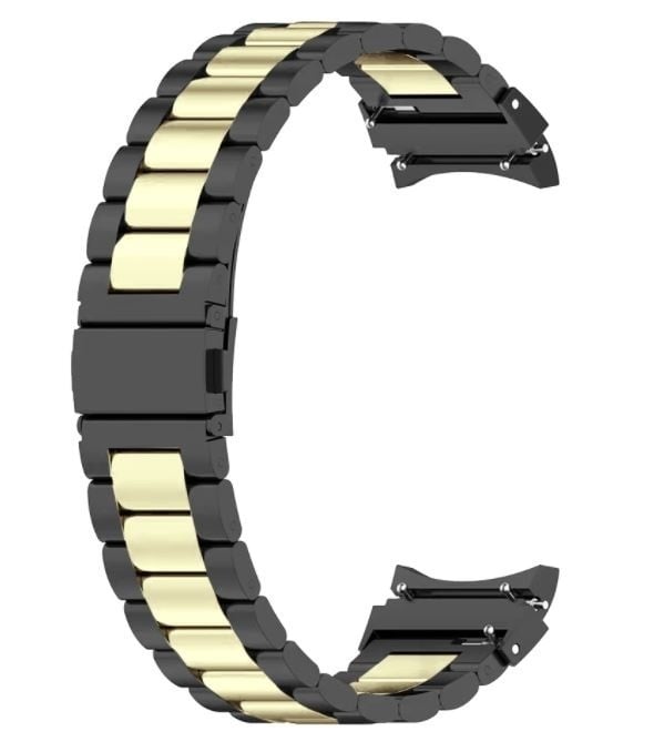 Steel Strap, black/gold, without a watch, 3/4 front view
