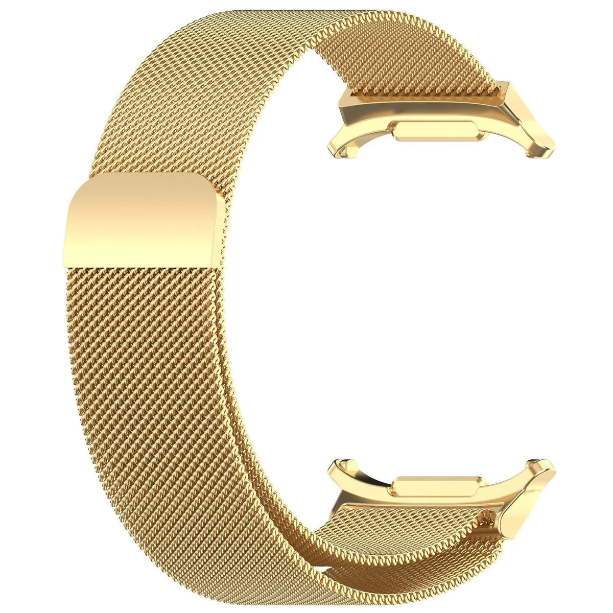 Milanese Strap, gold, without a watch, 3/4 front view