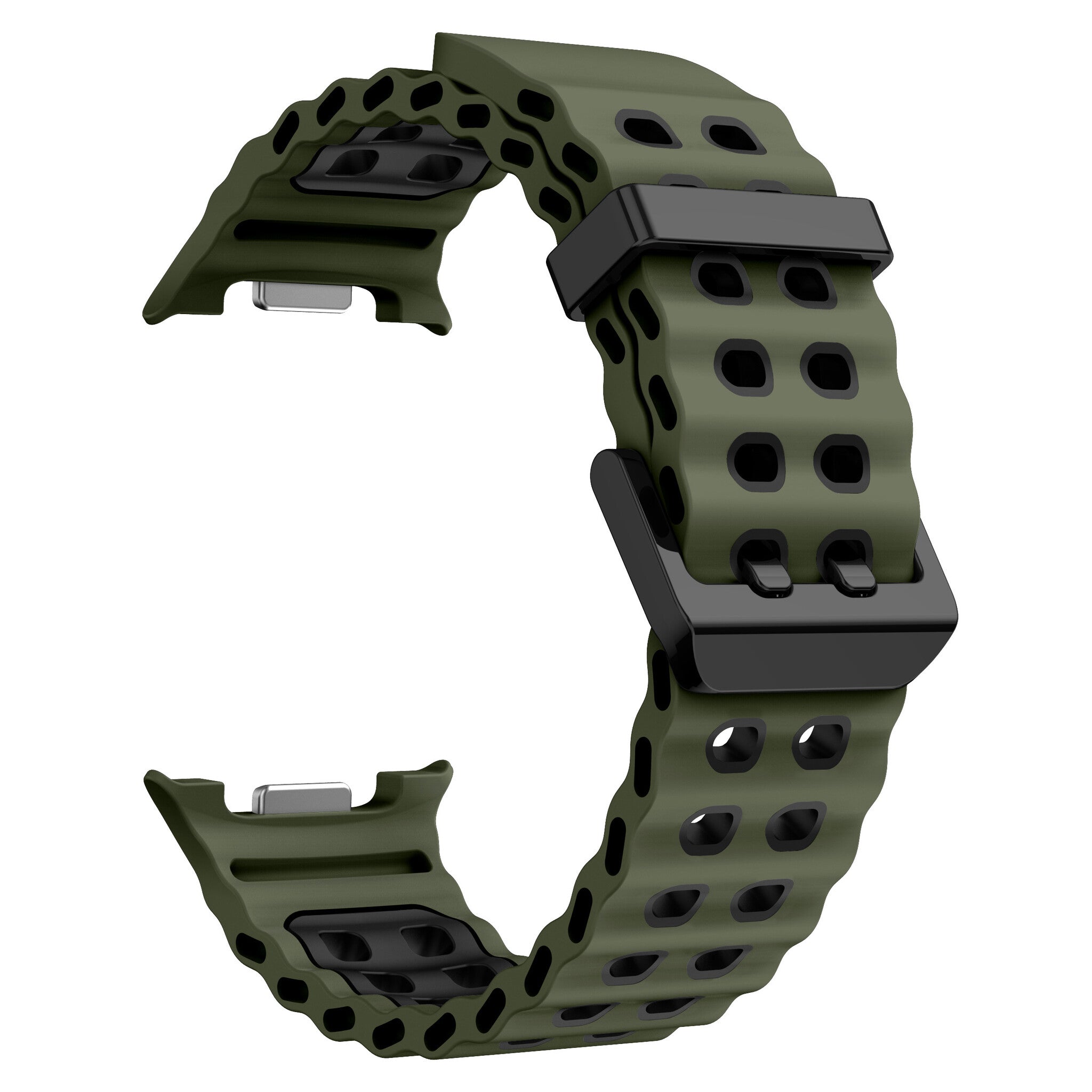 Samsung Galaxy Watch 9 - 44mm Ocean bandje (olijfgroen/zwart)