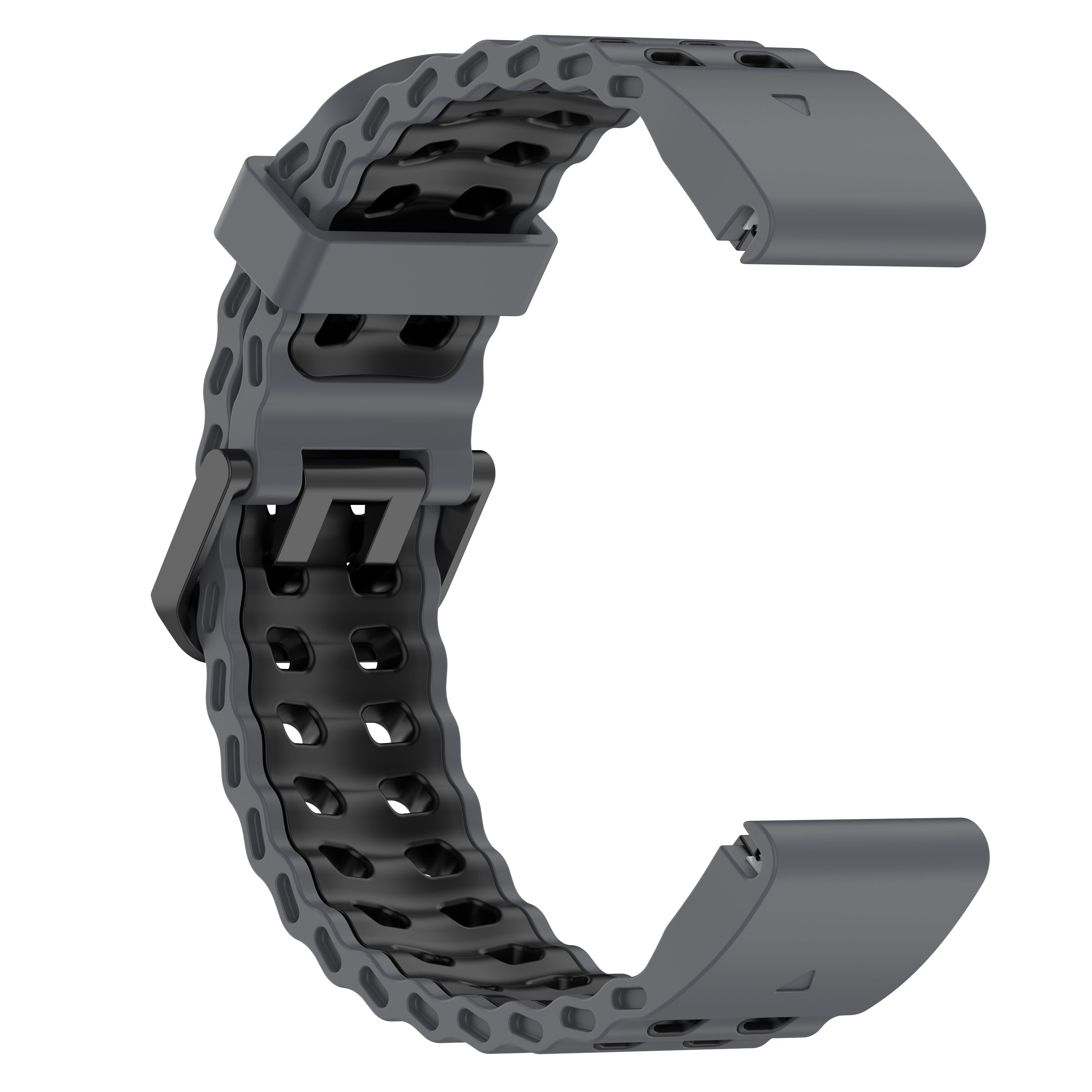 Garmin Tactix 7 Pro wave sport band (donkergrijs/zwart)