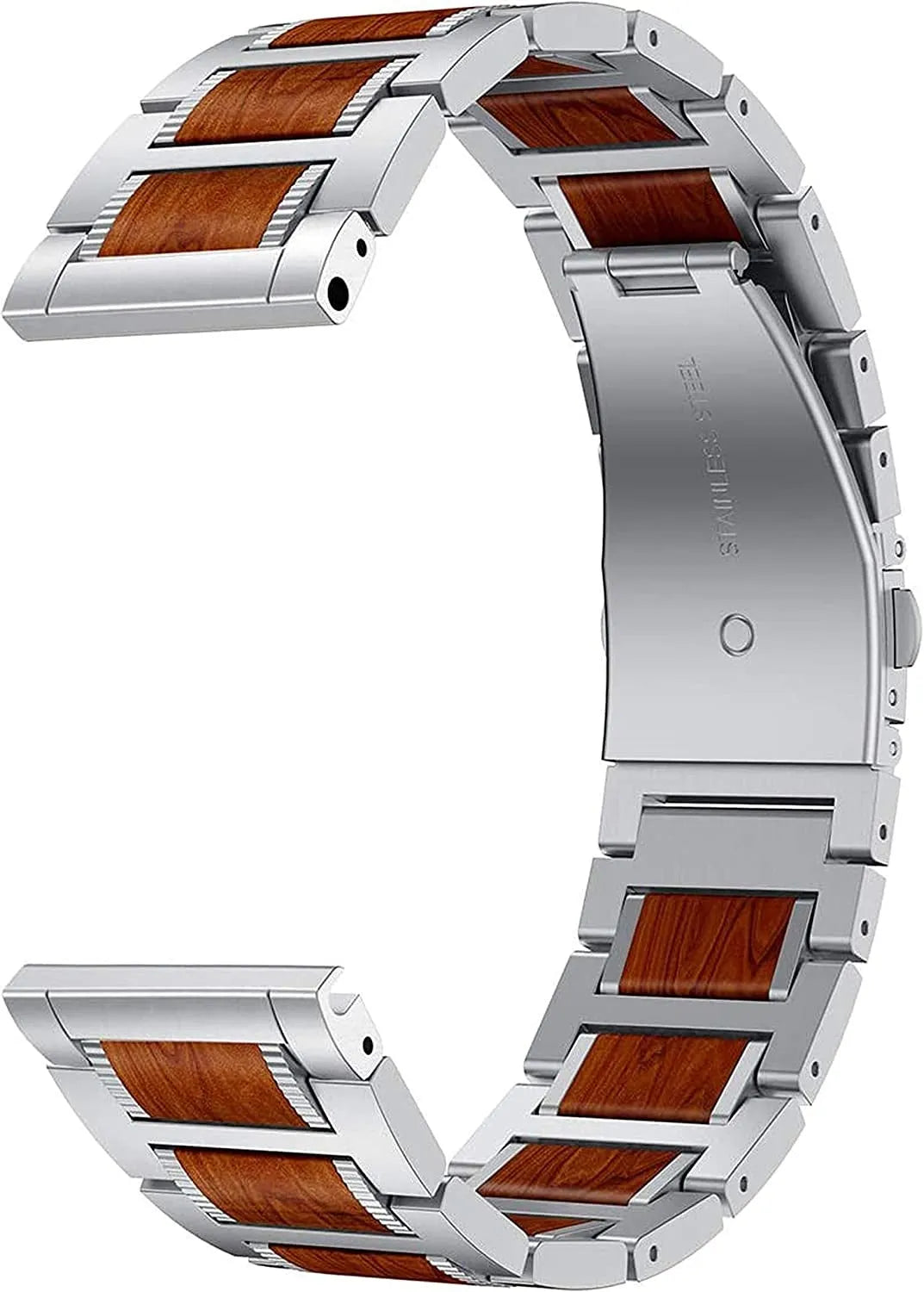Gard Pro Health Smartwatch 2+ Wood Steel Strap (Silver)