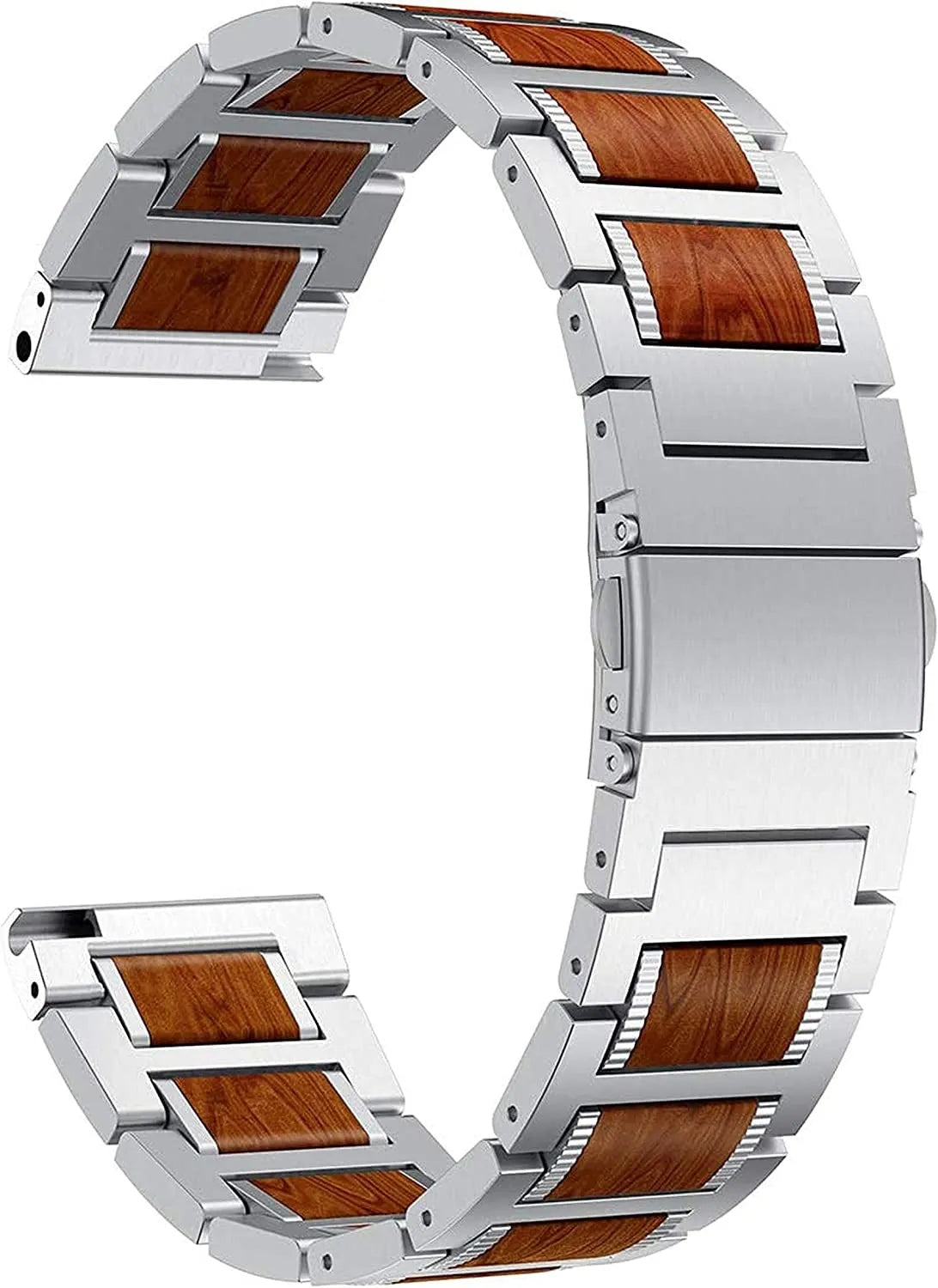 Gard Pro Health Smartwatch 2 houten/stalen band (zilver)