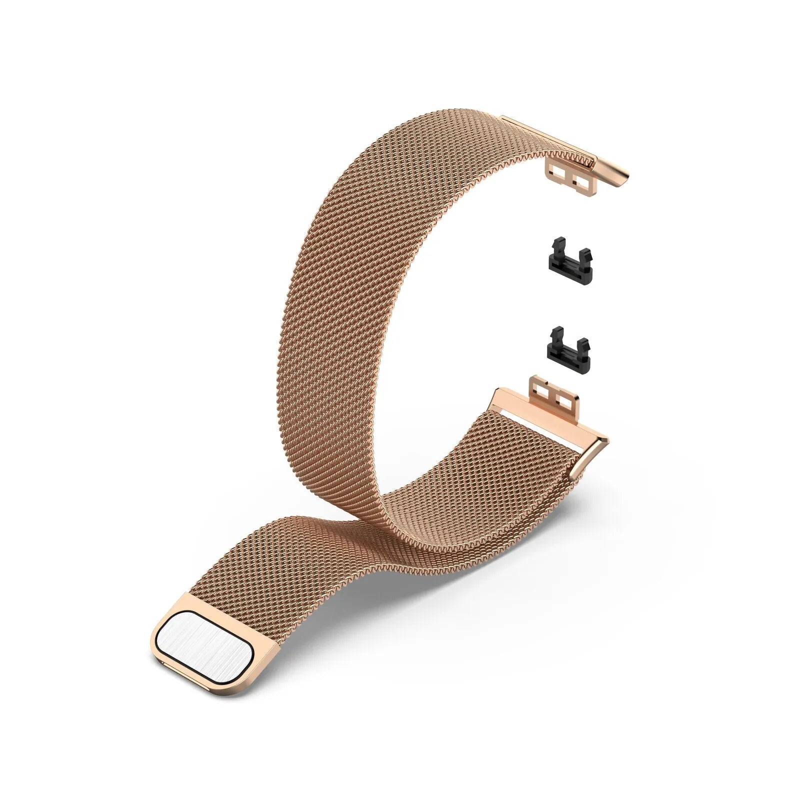 Milanese Strap, rose gold, without a watch, 3/4 front view
