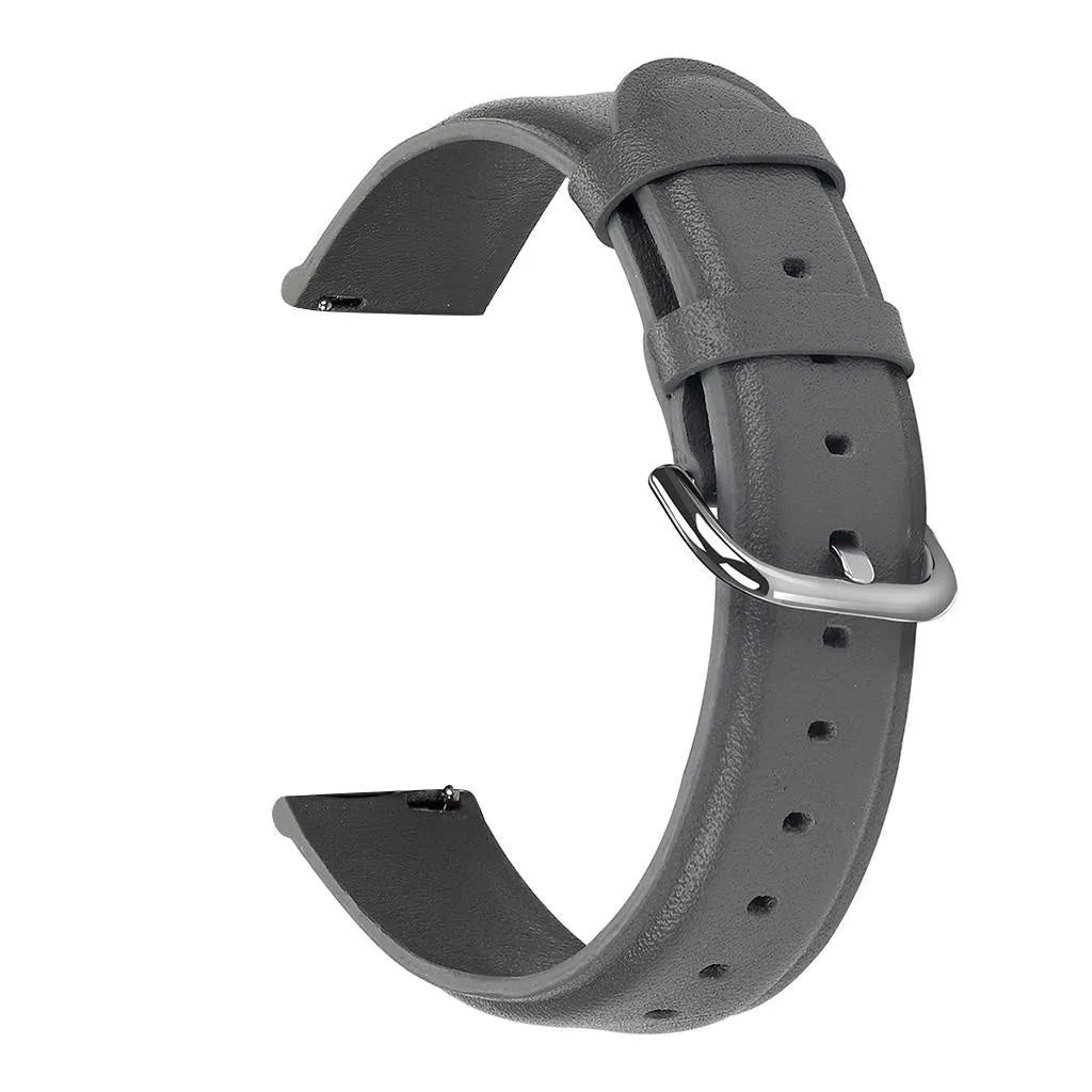 Leather Strap, dark grey, without a watch, 3/4 front view