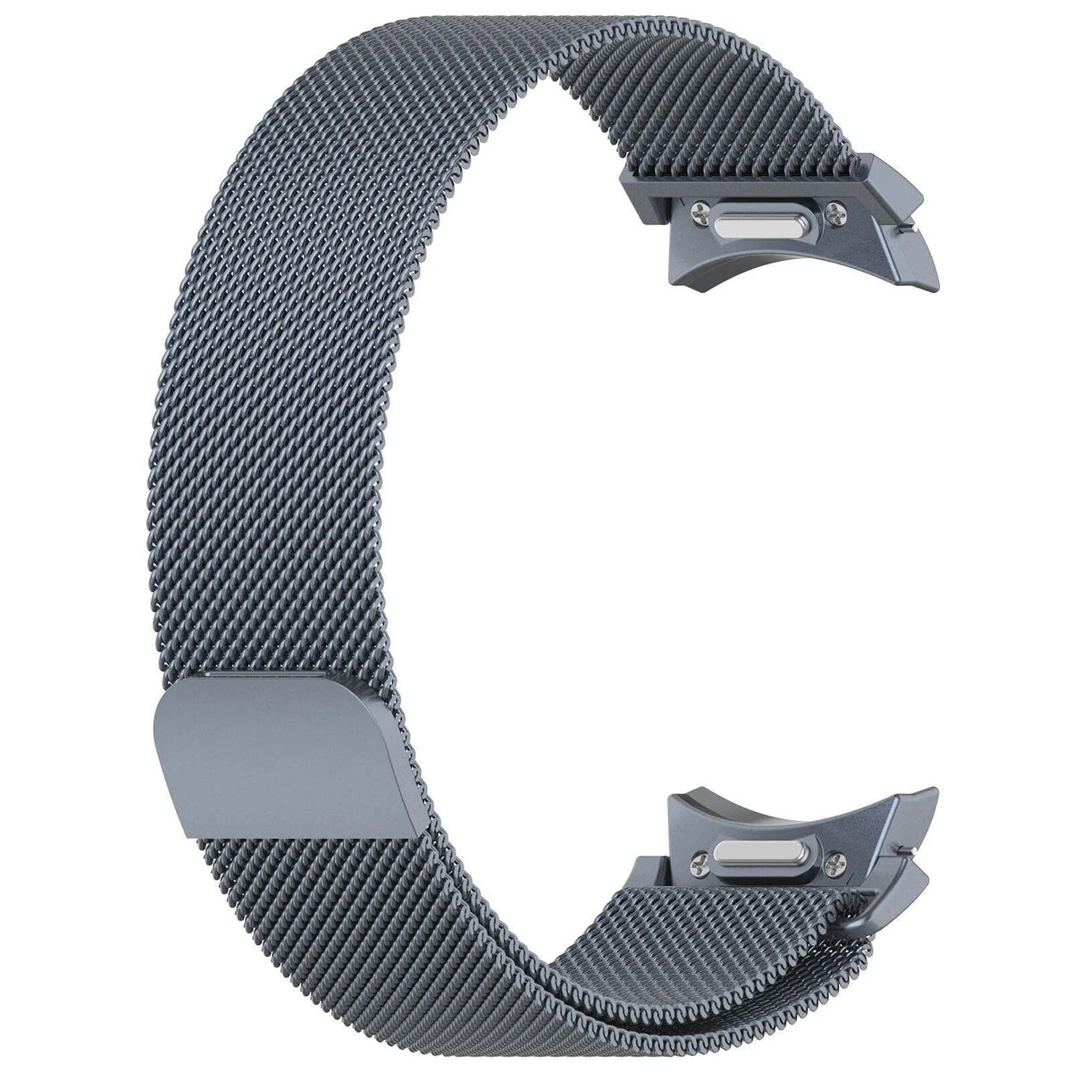Milanese Strap 'One Push', space grey, without a watch, 3/4 front view