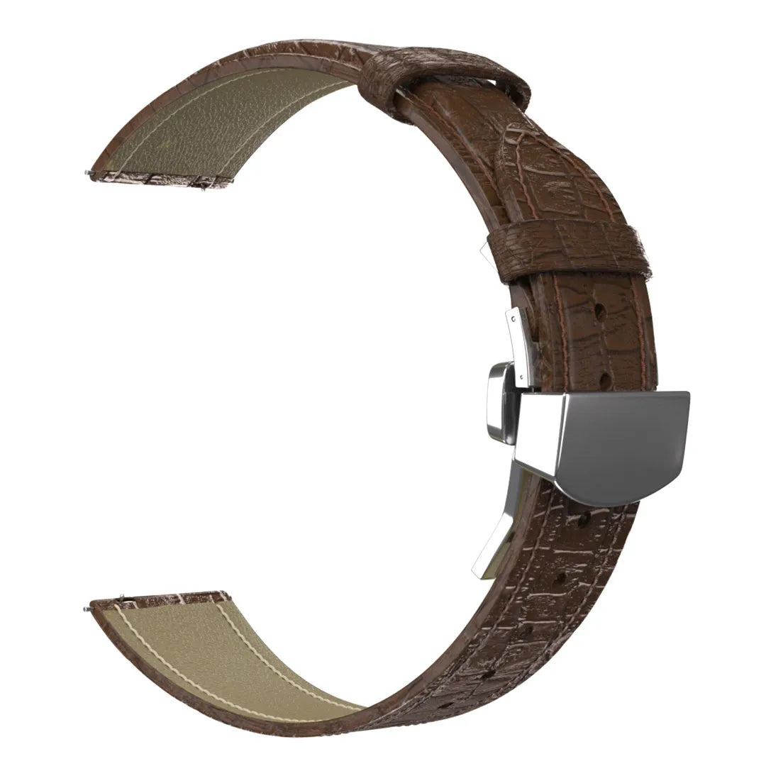 Coros Apex 42mm luxe leren bandje (donkerbruin)