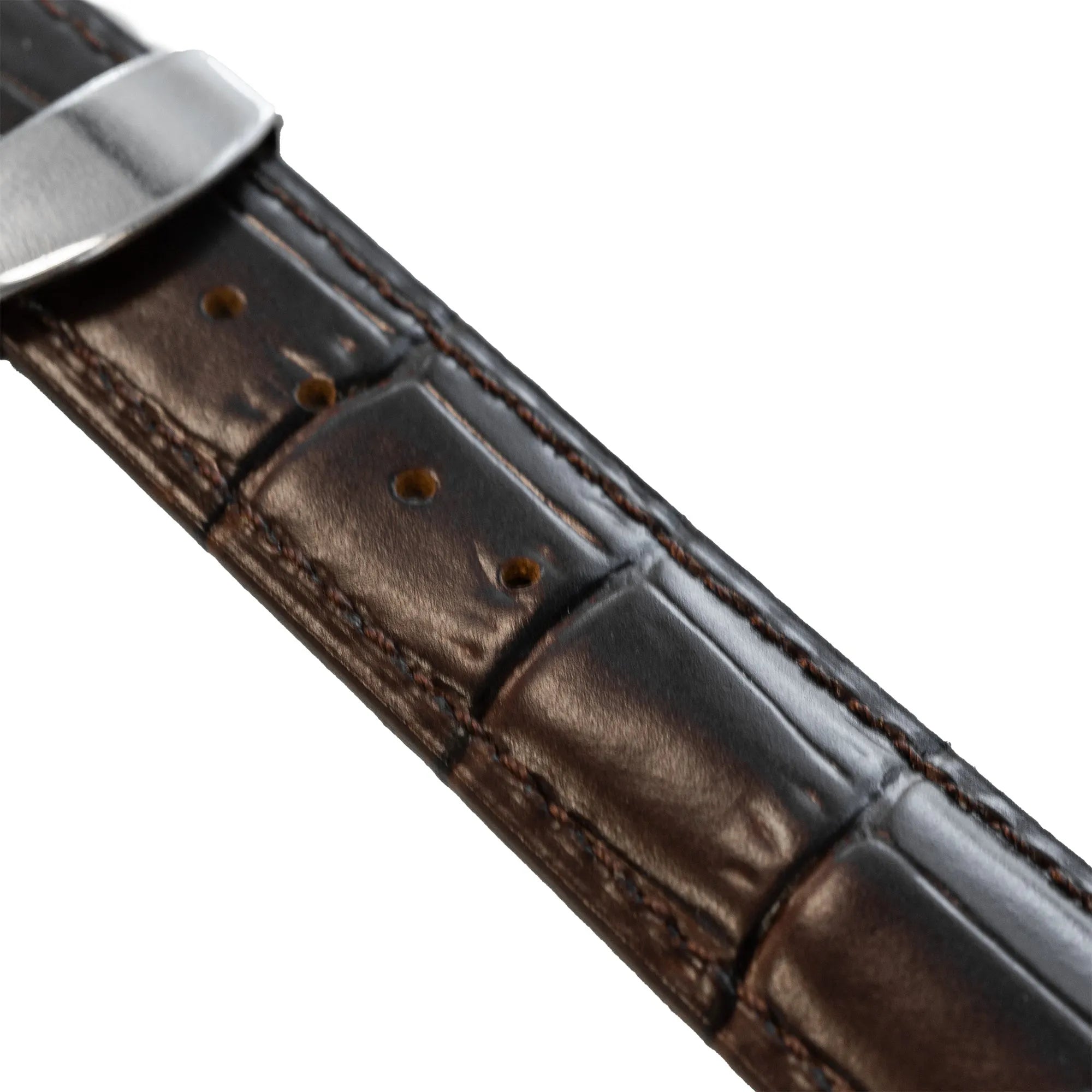 Coros Apex 2 luxe leren bandje (donkerbruin)