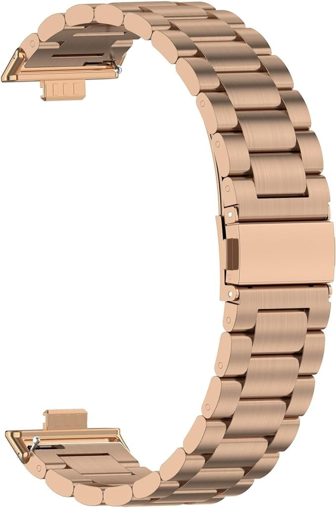 Huawei Watch Fit 4 stalen band (rosé goud)