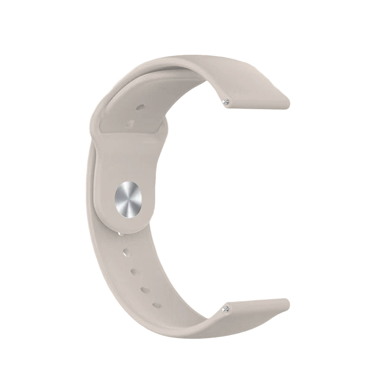 Silicone Sport Strap, starlight, without a watch, 3/4 front view