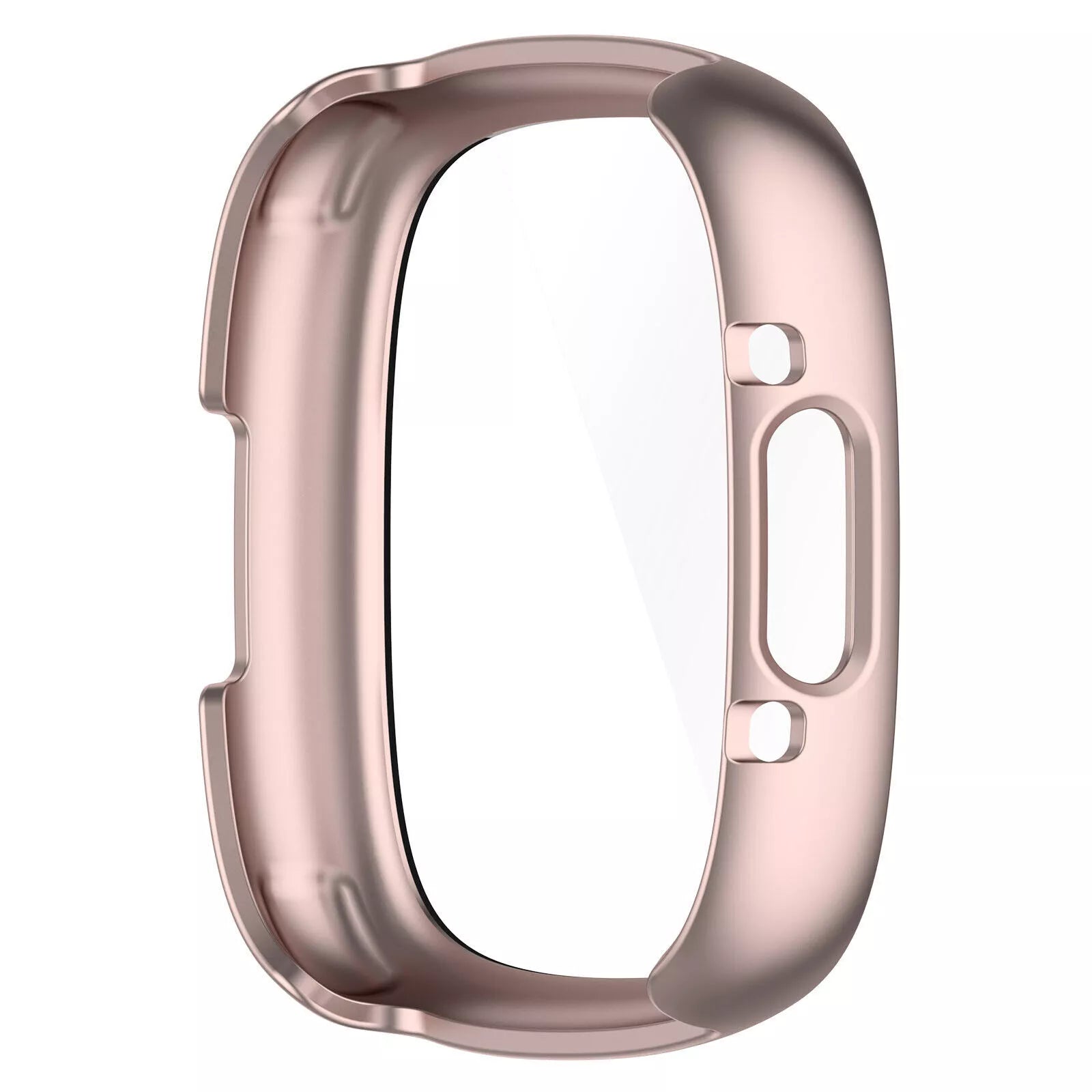 Fitbit Versa 4 / Sense 2 hard case met glas (rosé goud)