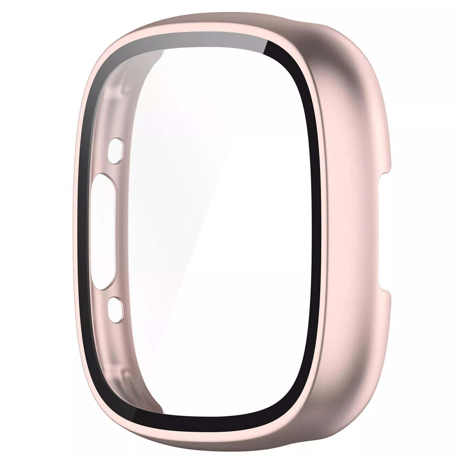 Fitbit Versa 4 / Sense 2 hard case met glas (rosé goud)